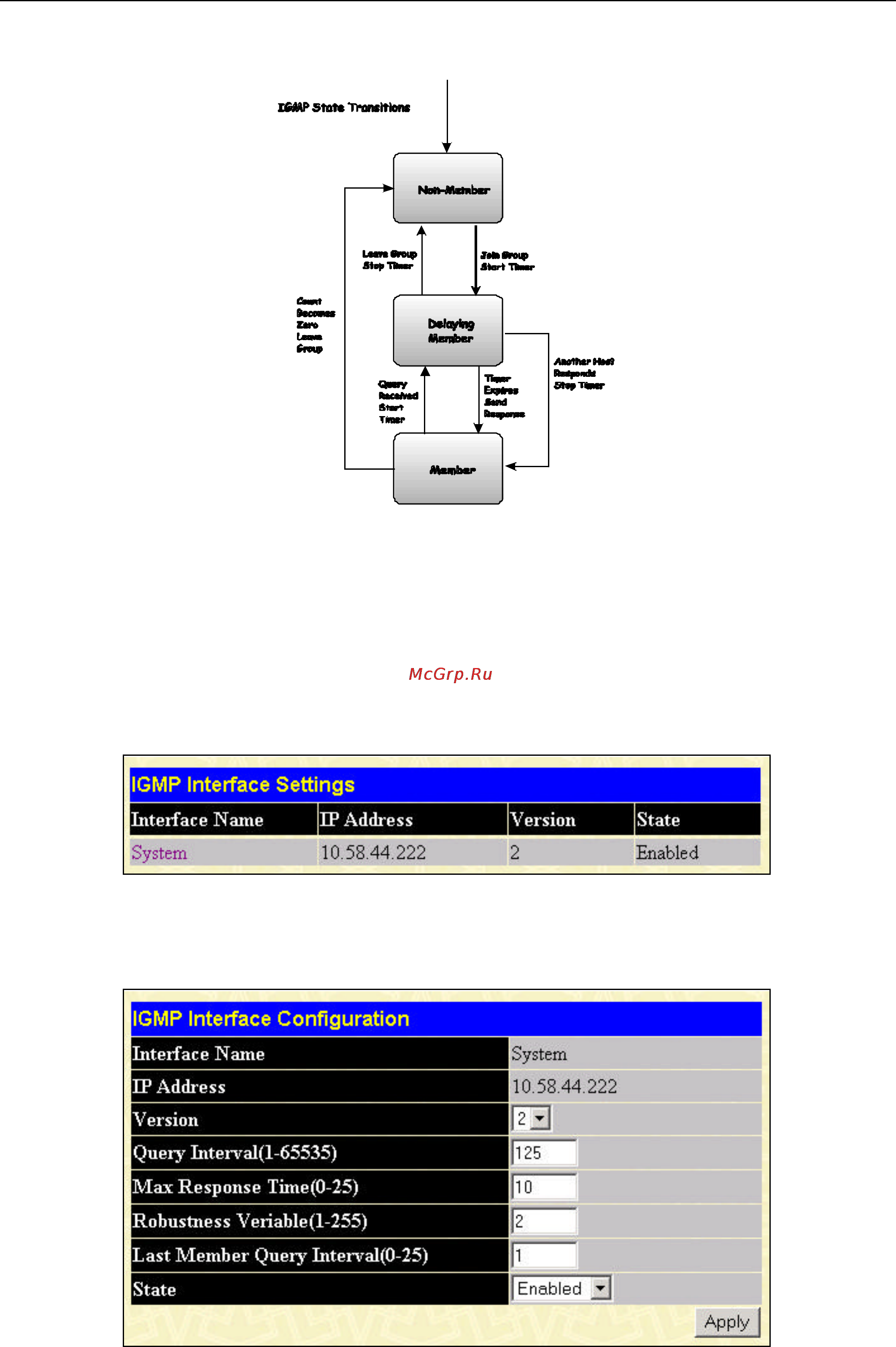 D-Link DES-3350SR [130/184] Igmp interface settings