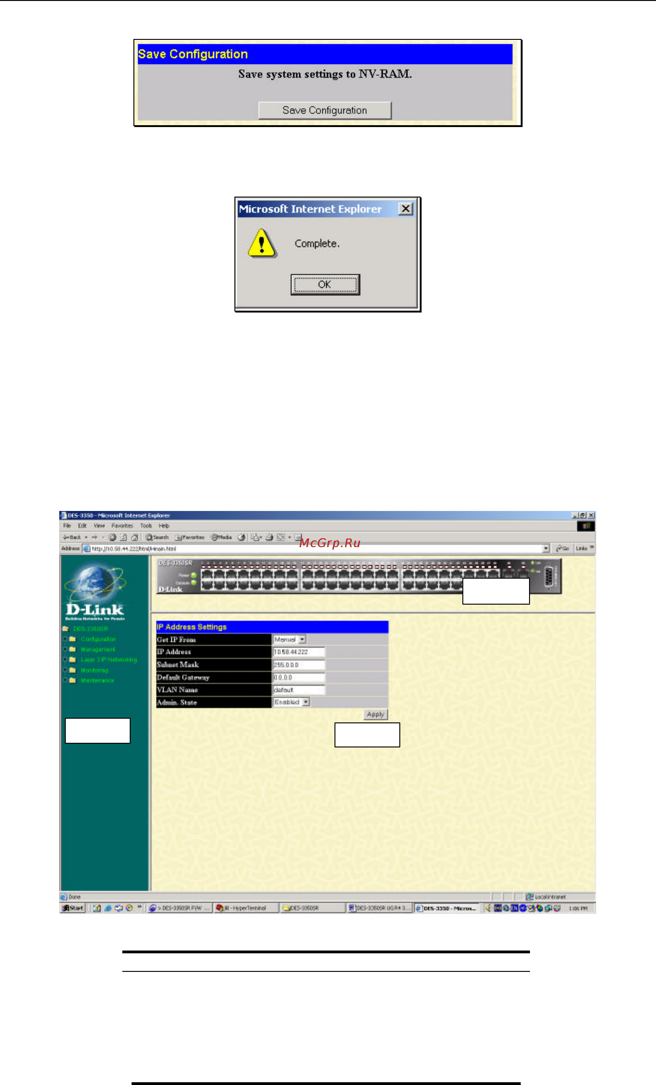 D-Link DES-3350SR [28/184] Areas of the user interface