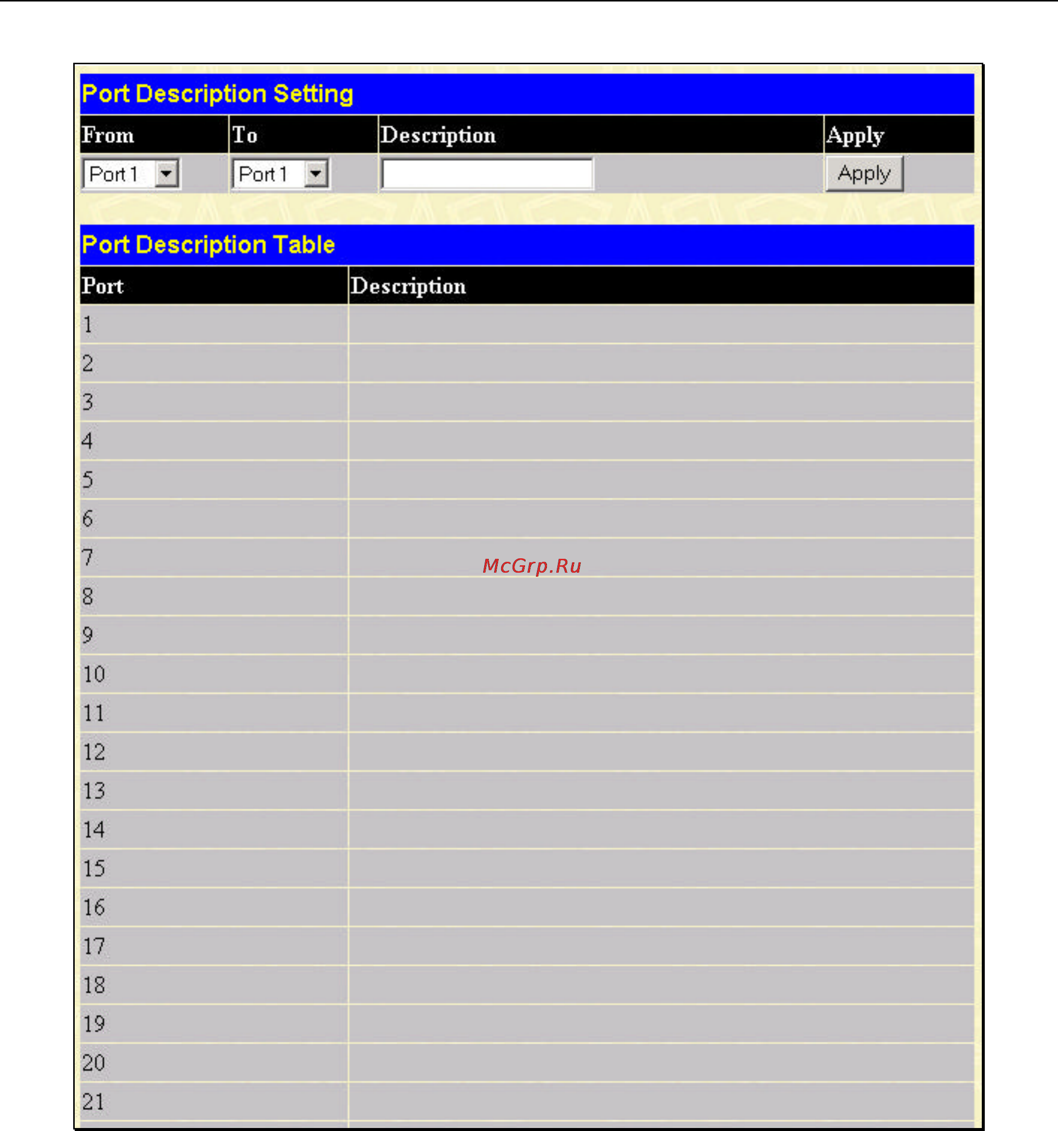 D-Link DES-3350SR [34/184] Port configuration