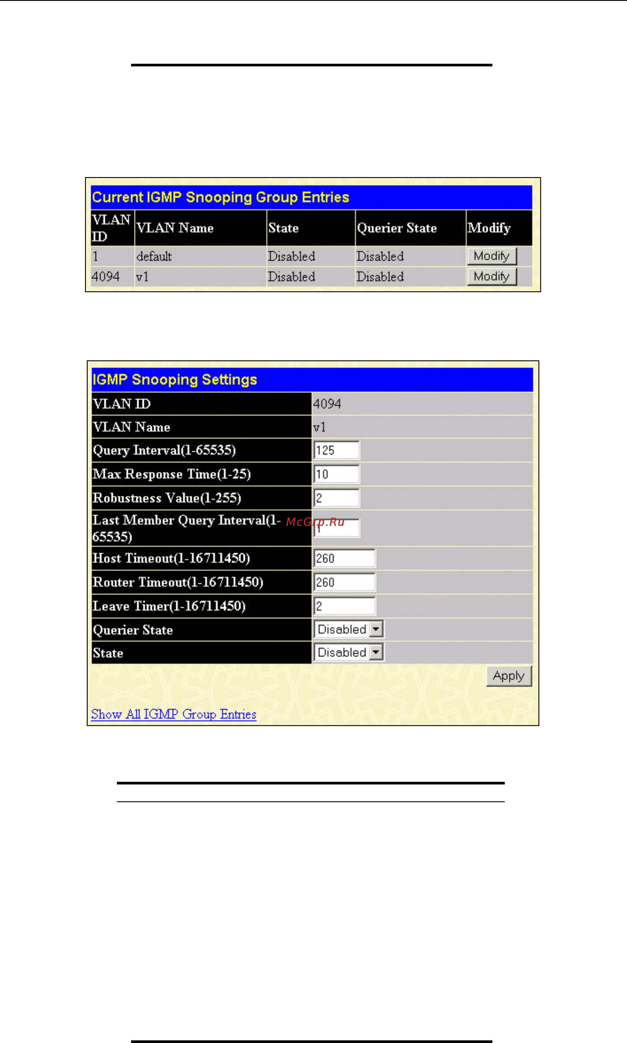 D-Link DES-3350SR [37/184] Igmp snooping