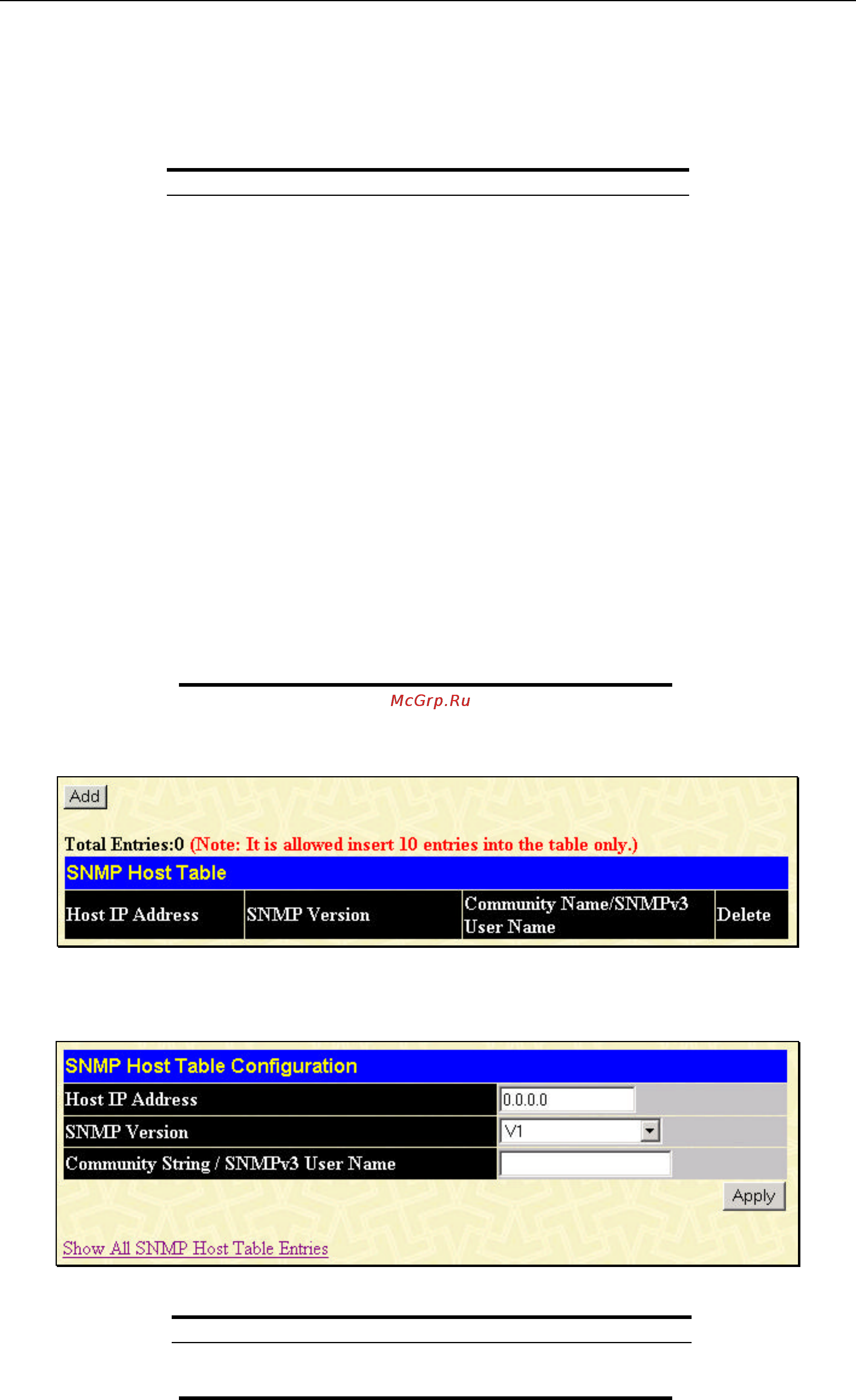 D-Link DES-3350SR [96/184] Snmp host table