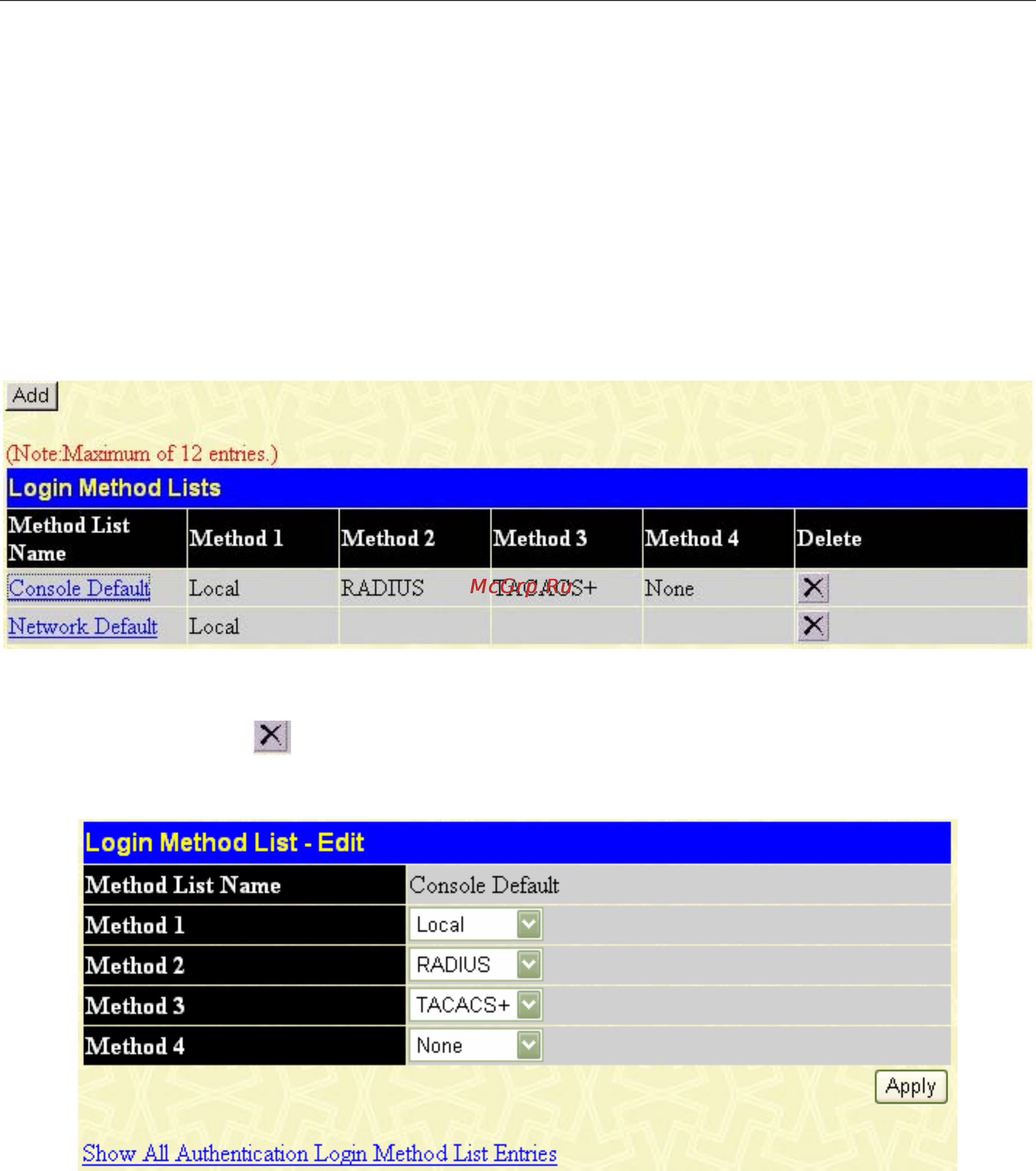 D-Link DGS-3048 [101/147] Login method lists
