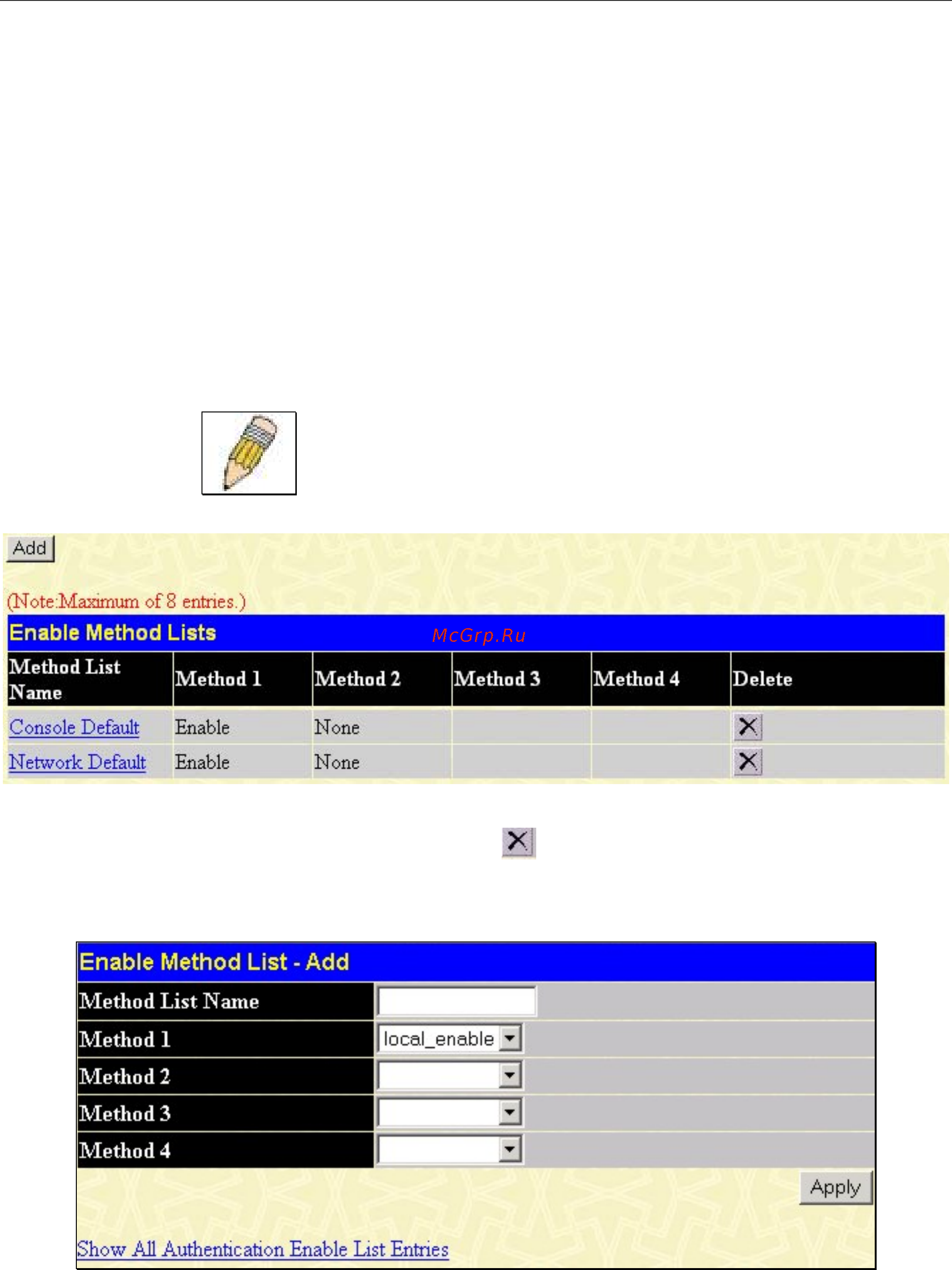 D-Link DGS-3048 [103/147] Enable method lists