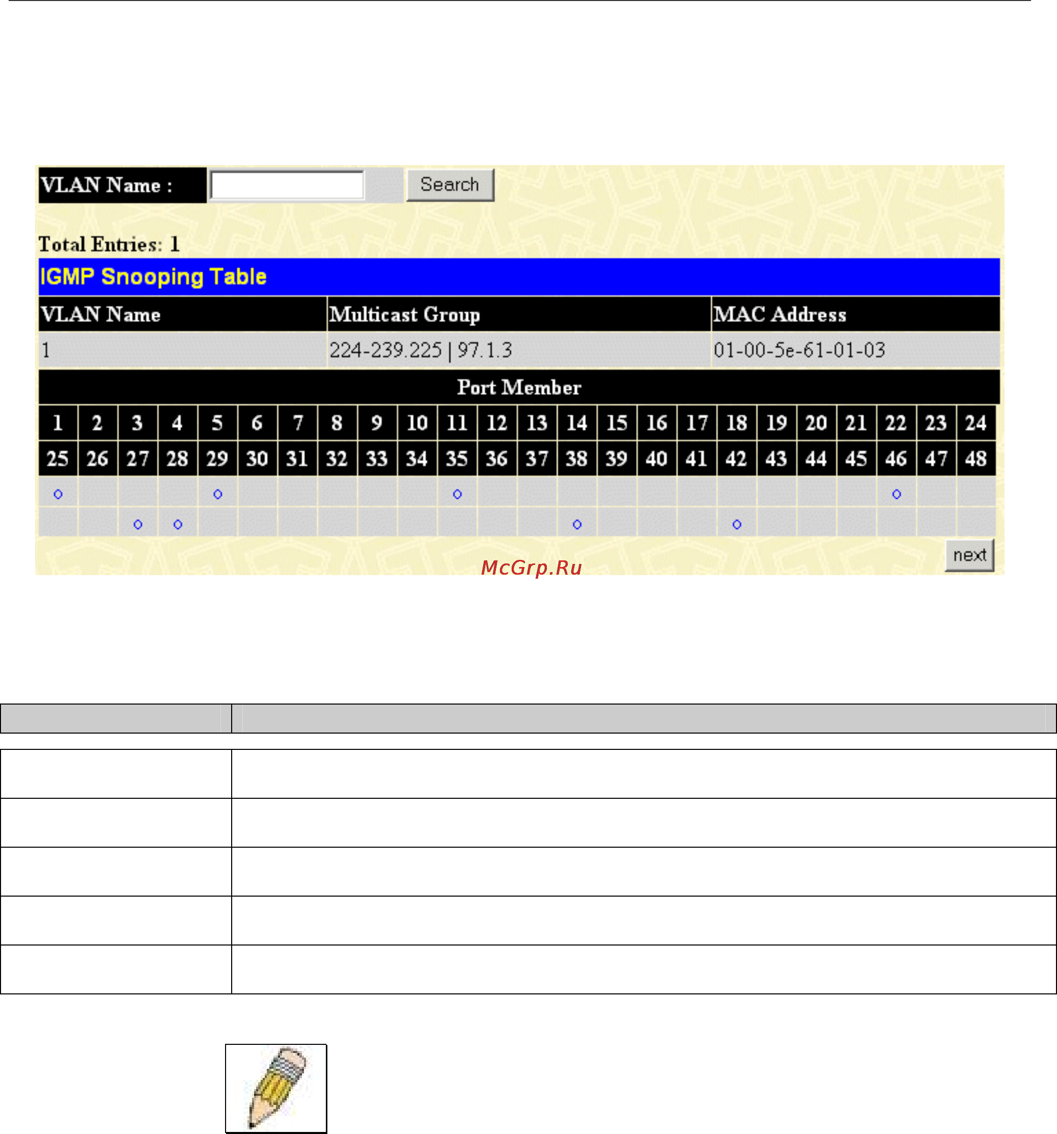 D-Link DGS-3048 [119/147] Igmp snooping group
