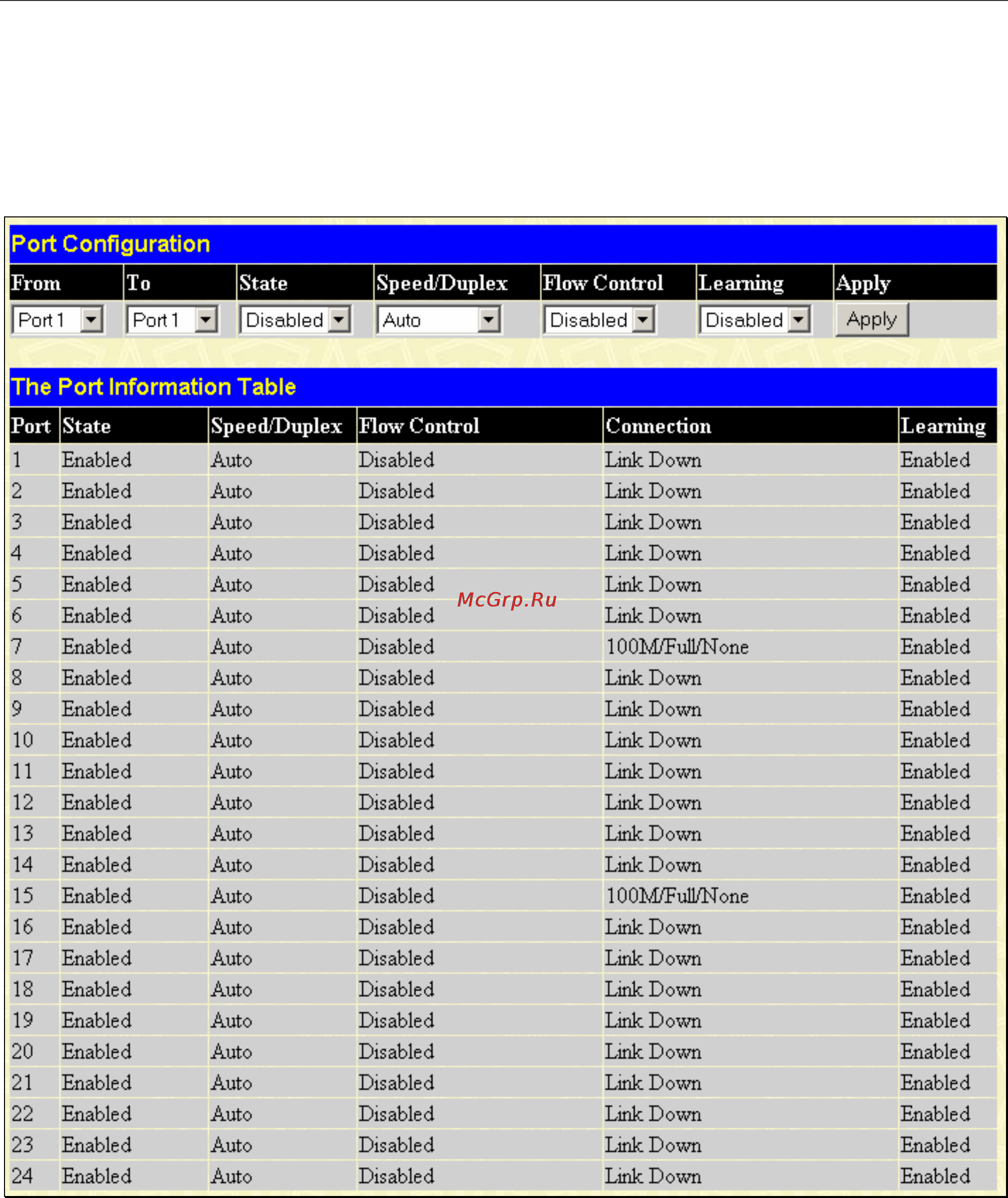 D-Link DGS-3048 [35/147] Port configuration