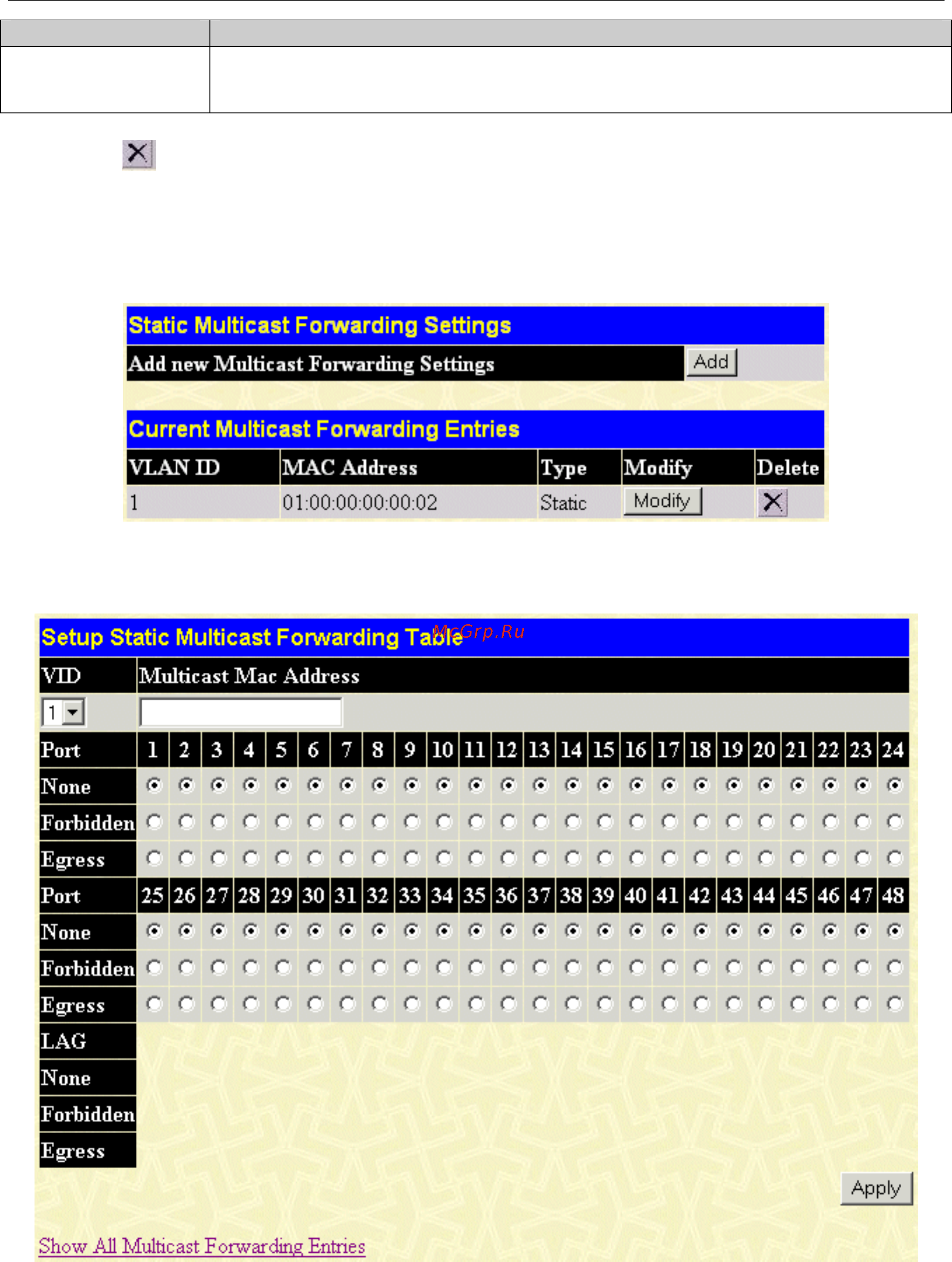 D-Link DGS-3048 [73/147] Multicast forwarding