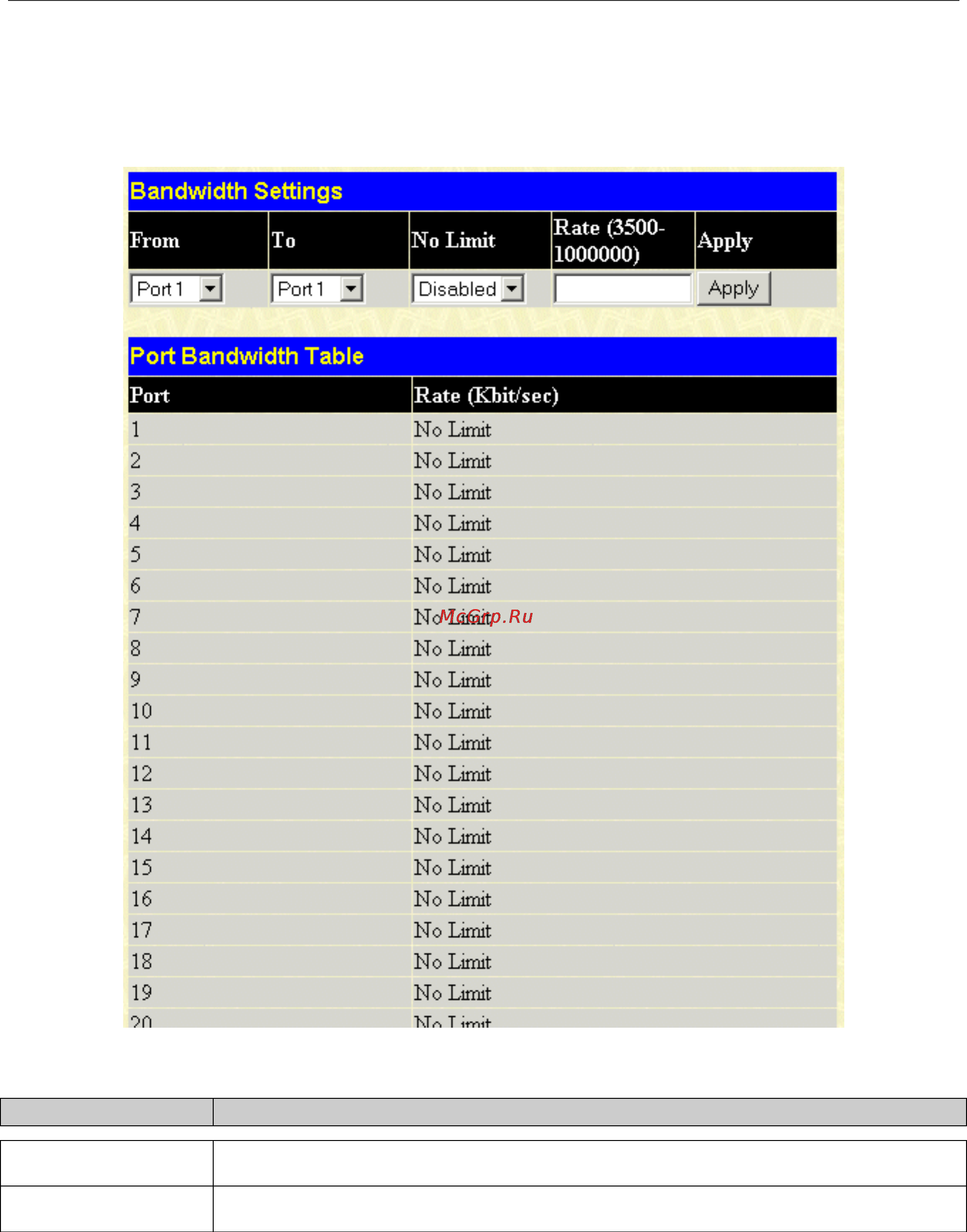 D-Link DGS-3048 [85/147] Bandwidth control