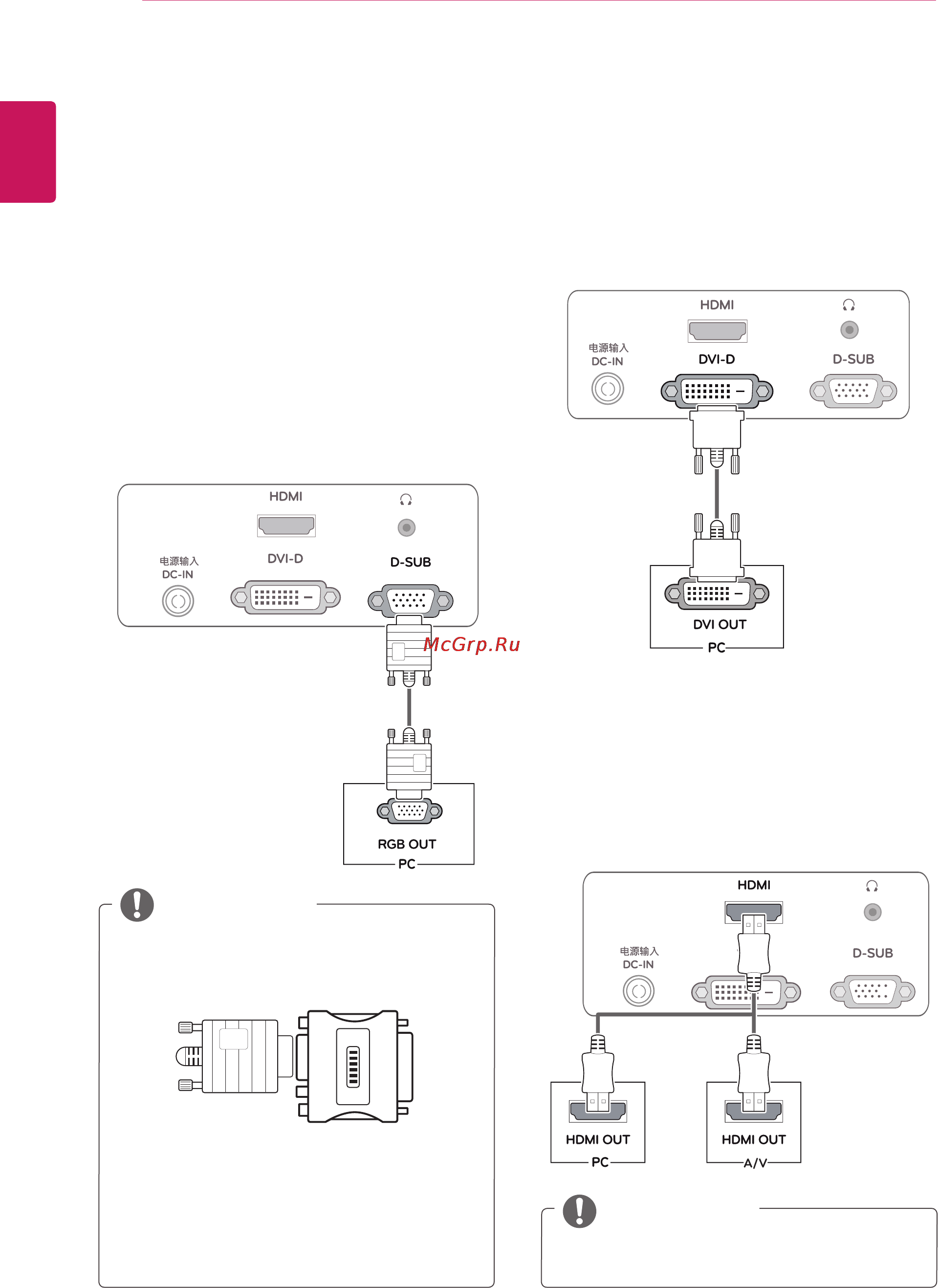 LG D2743P [10/32] Подключение dvi d