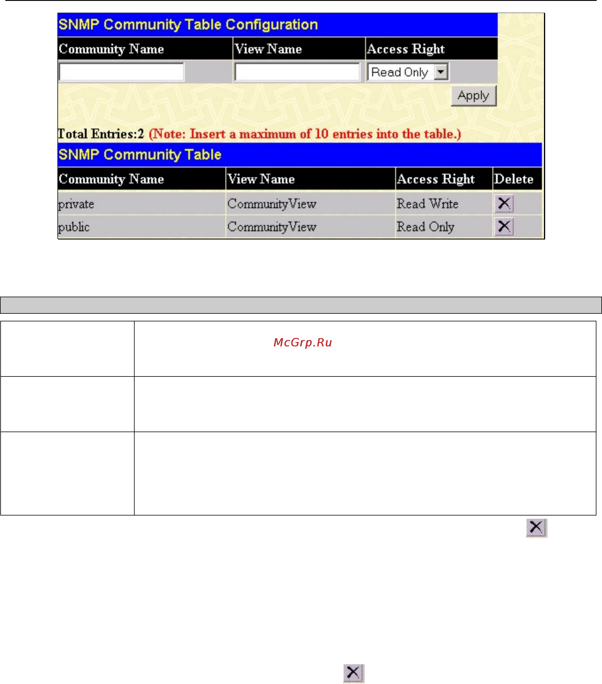 D-Link DGS-3208F [126/180] Snmp host table