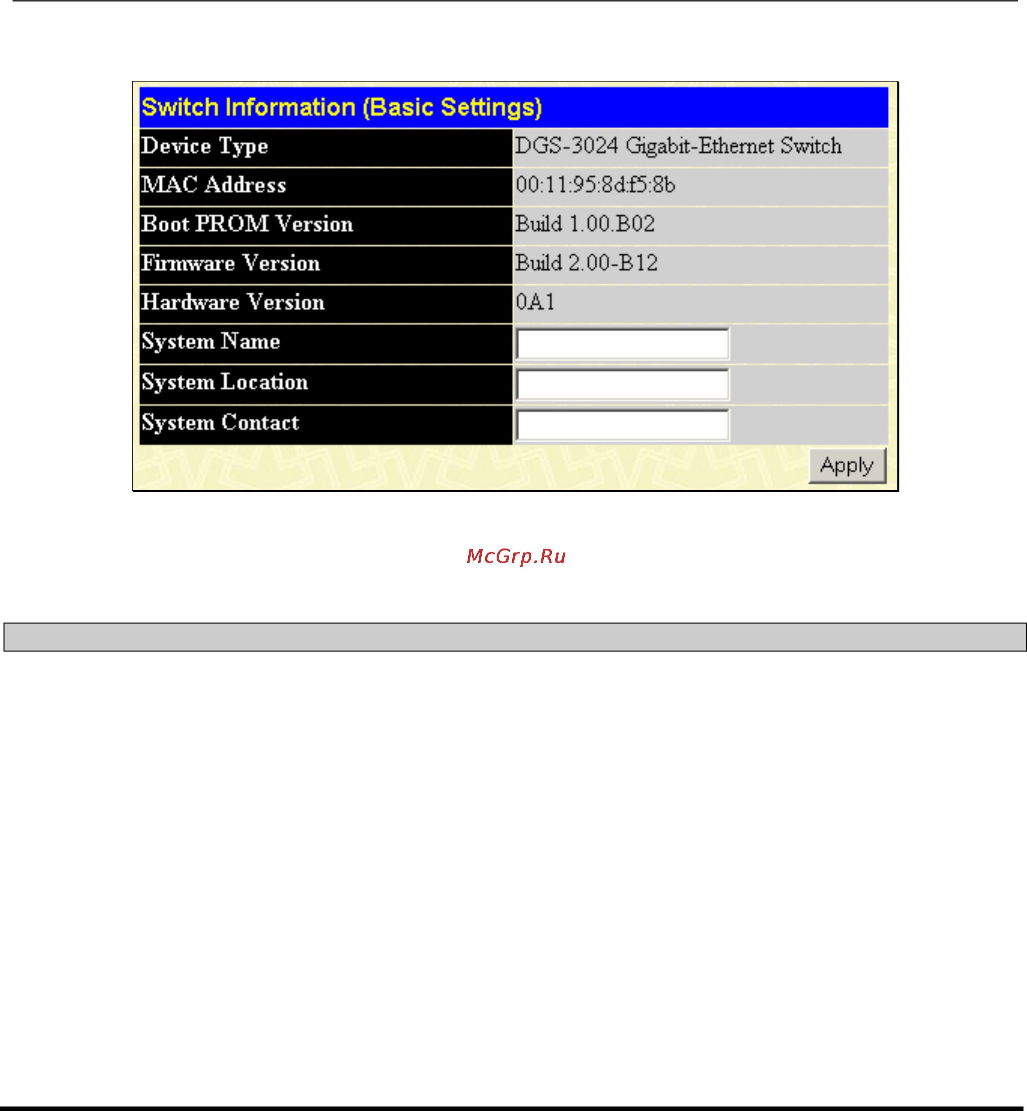 D-Link DGS-3208F [37/180] Switch information