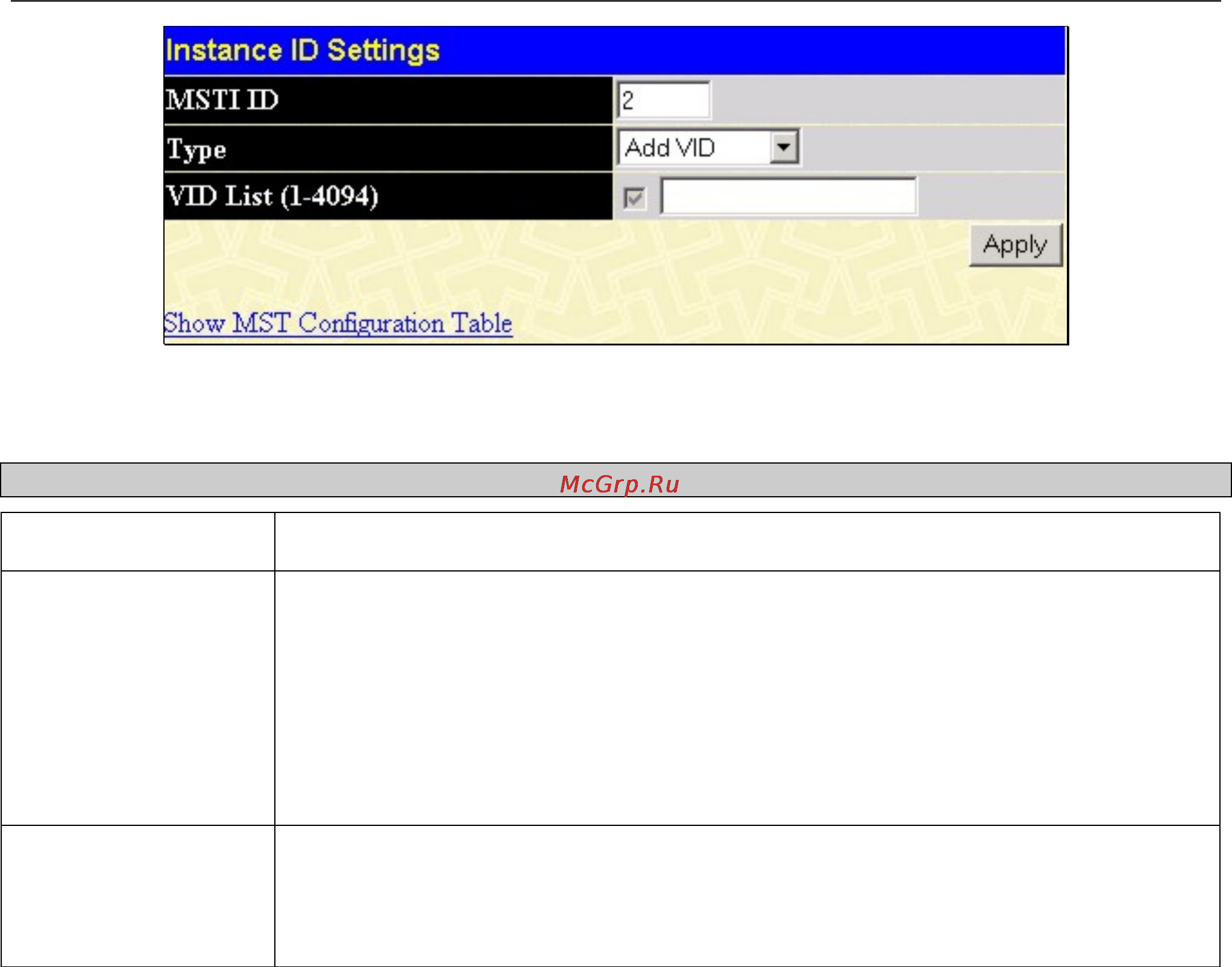 D-Link DGS-3224TG [55/180] Msti settings