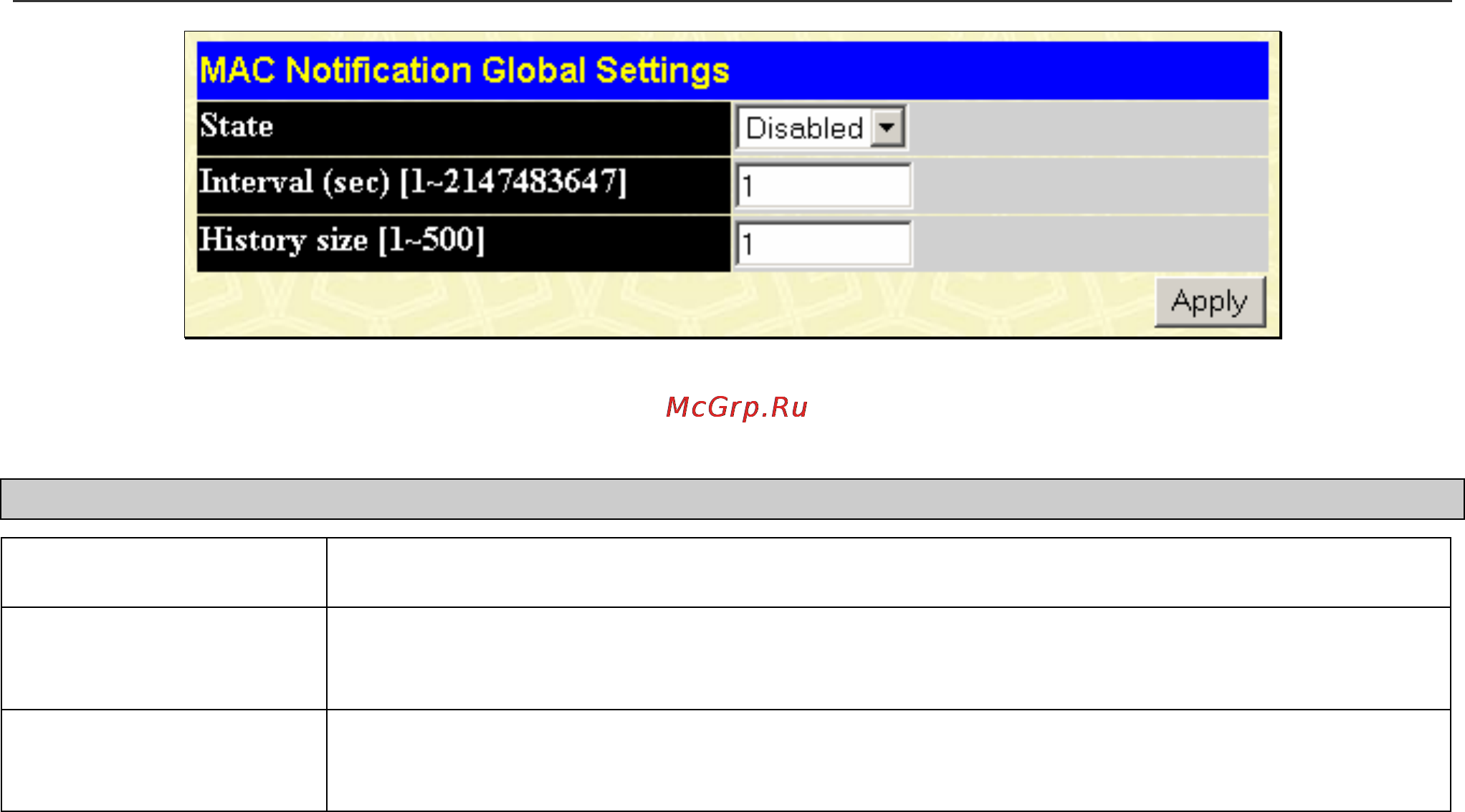 D-Link DGS-3204 [83/180] Mac notification port settings