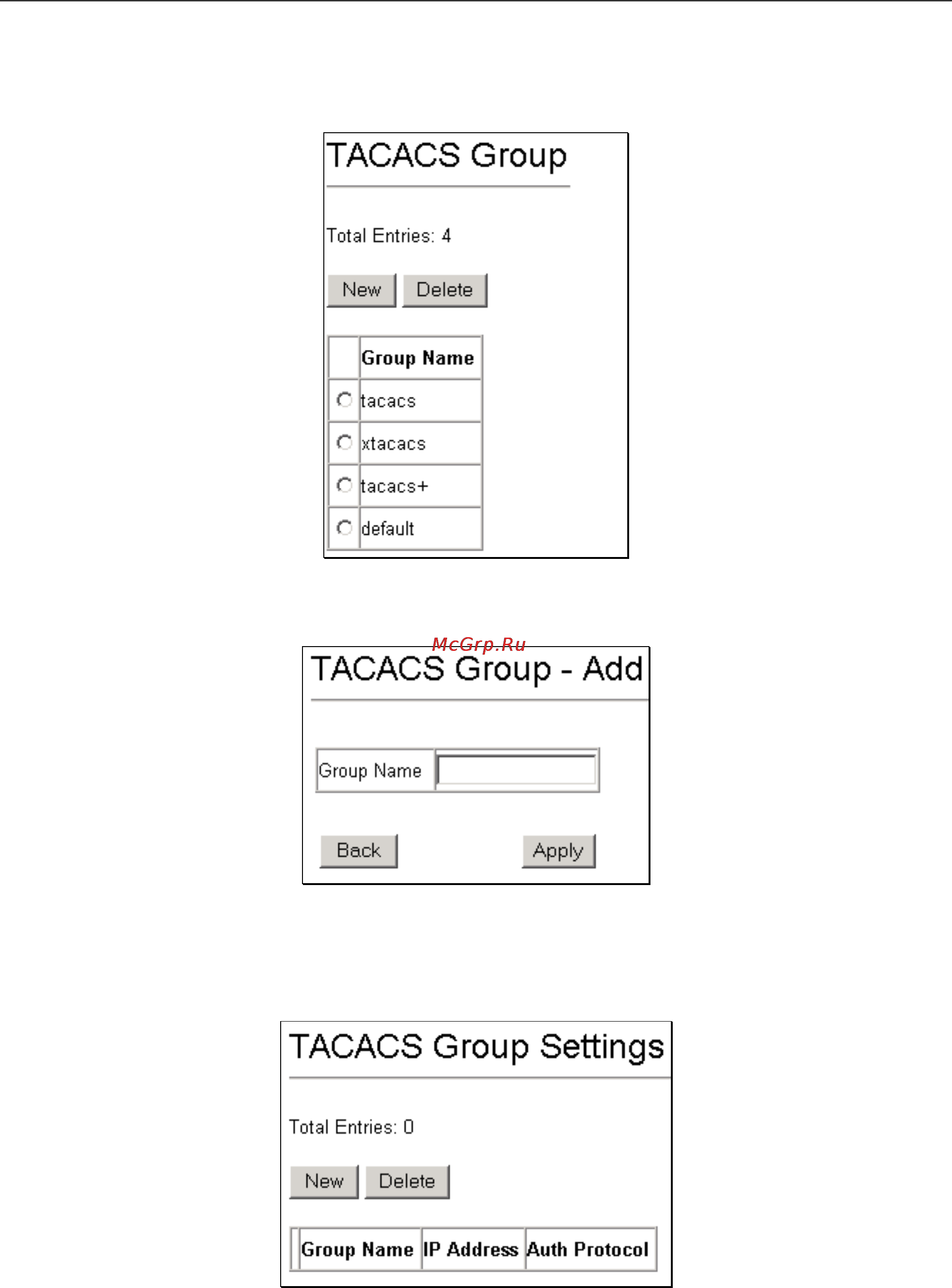 D-Link DHS-3226 [121/160] Tacacs group settings