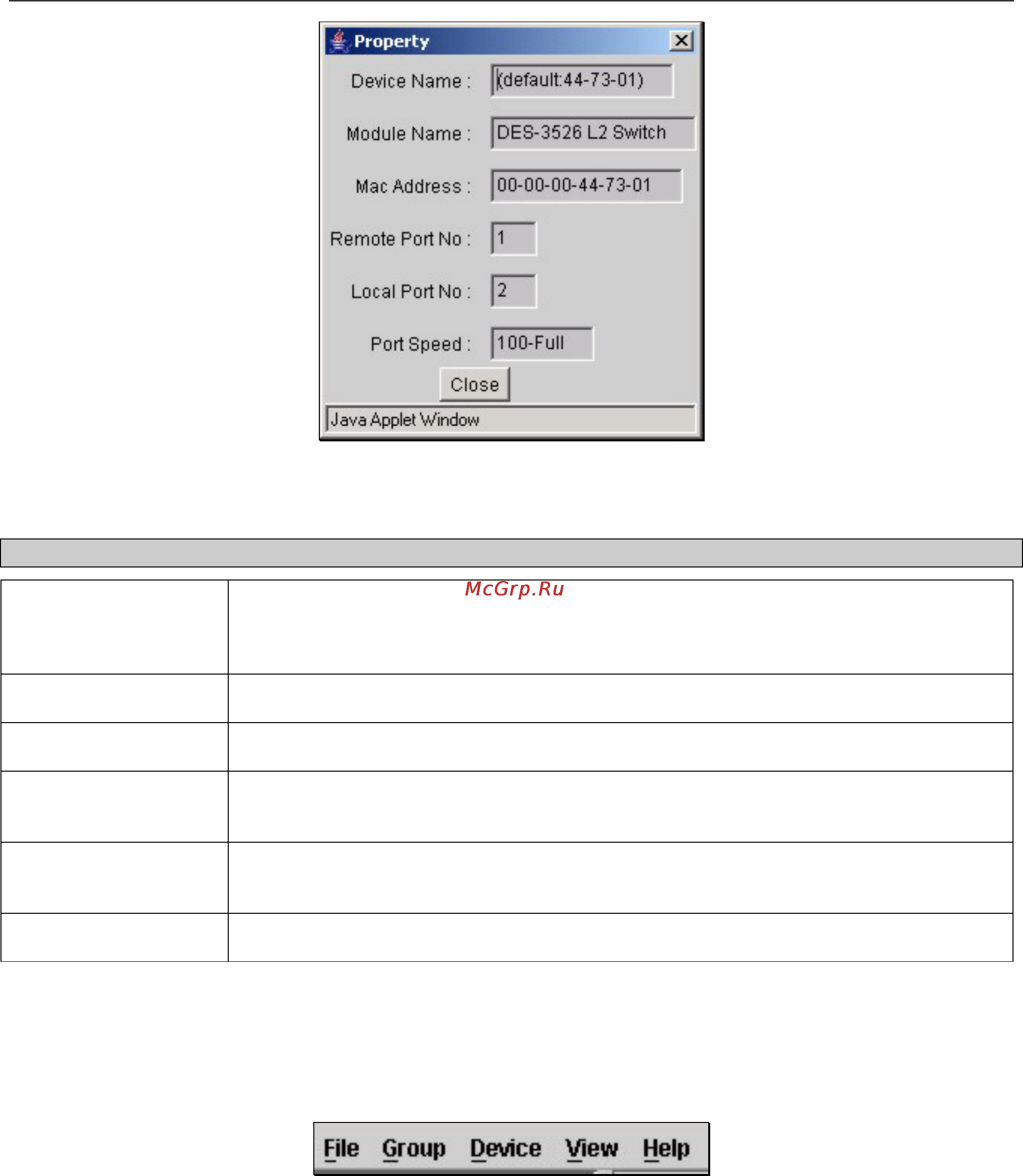 D-Link DGS-3308TG [145/160] Menu bar
