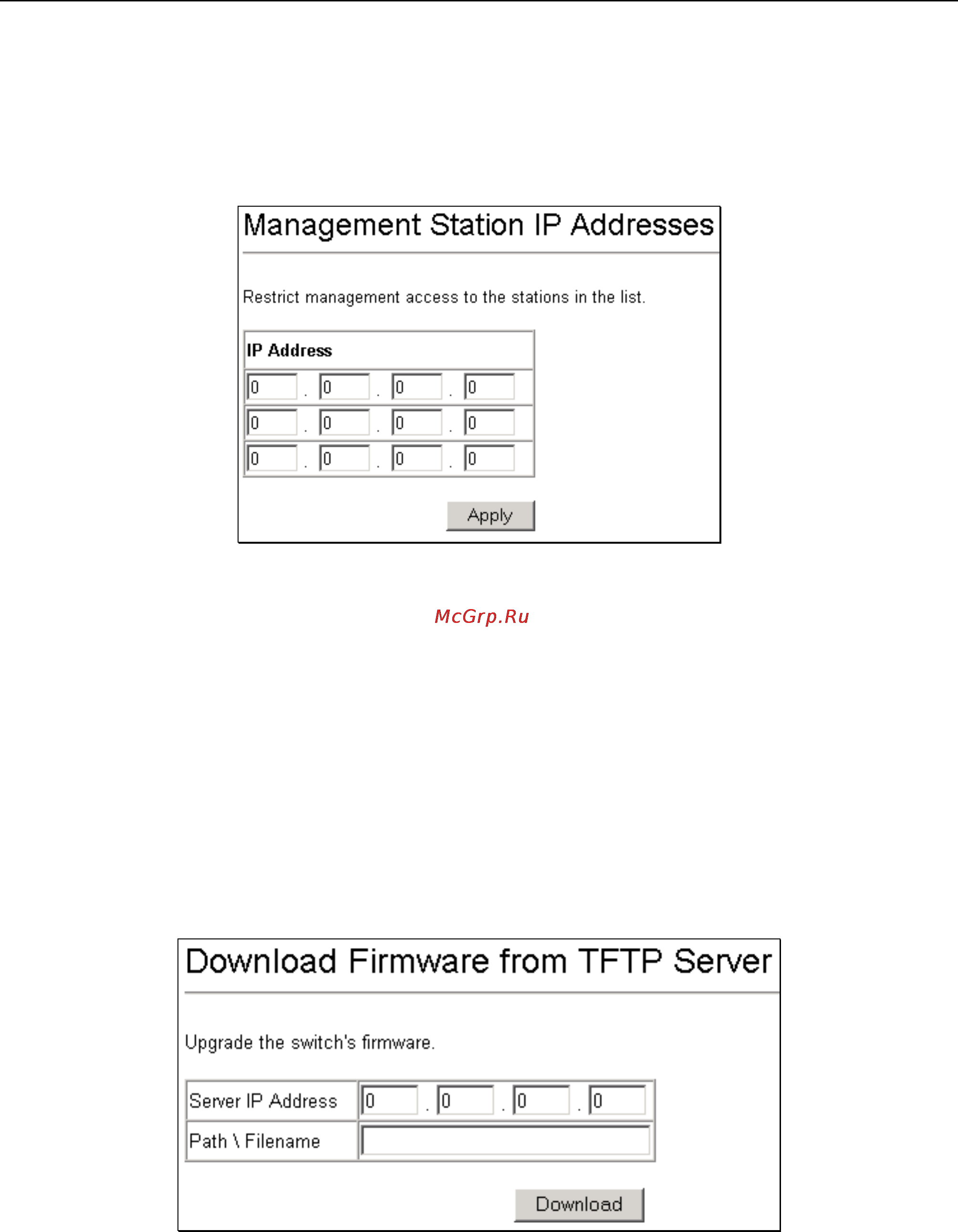 D-Link DHS-3226 [60/160] Management station ip addresses