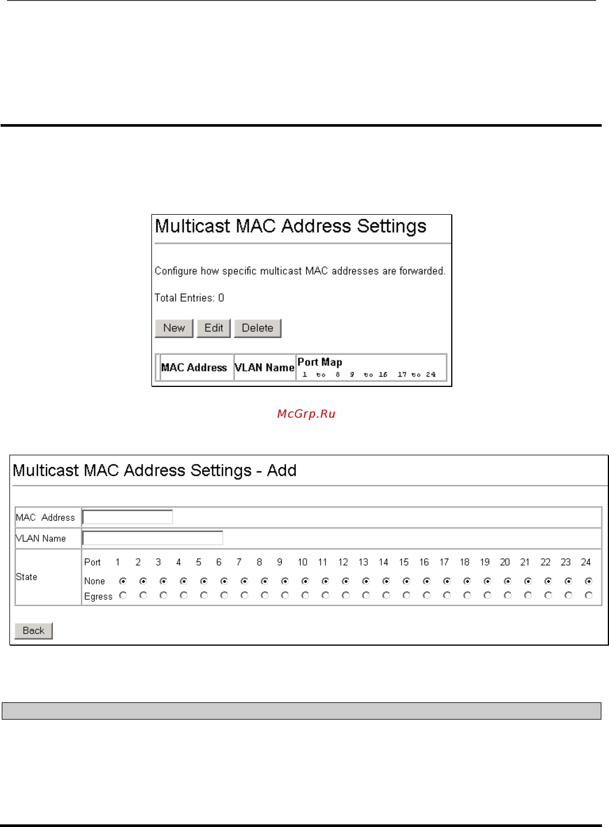D-Link DHS-3226 [79/160] Multicast mac address settings