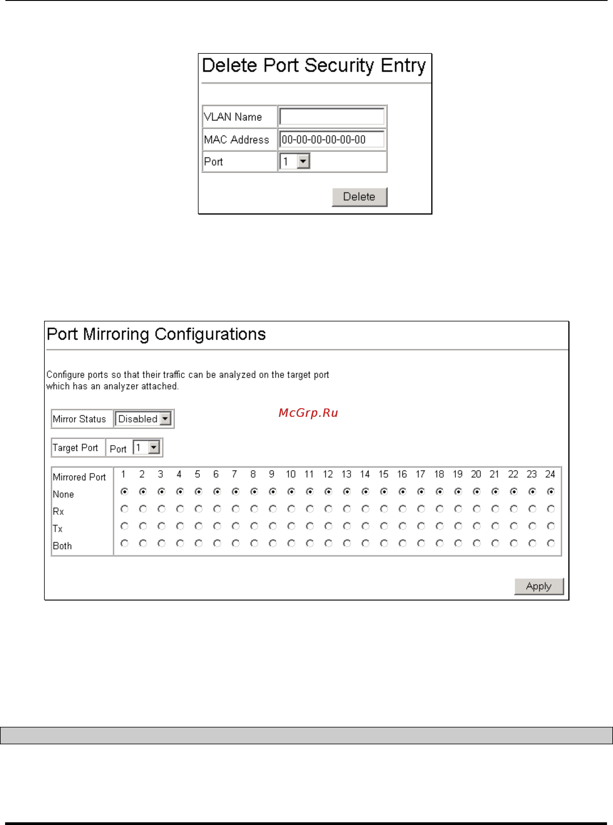 D-Link DHS-3226 [98/160] Port mirroring configurations