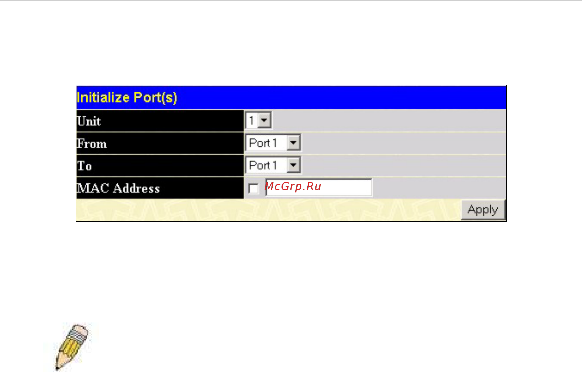 D-Link DES-3552 [119/260] Initializing ports for mac based 802 x