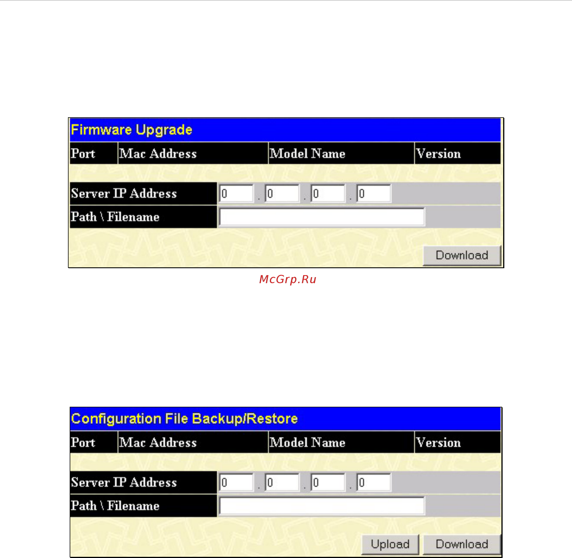 D-Link DES-3828 [205/260] Configuration file backup restore