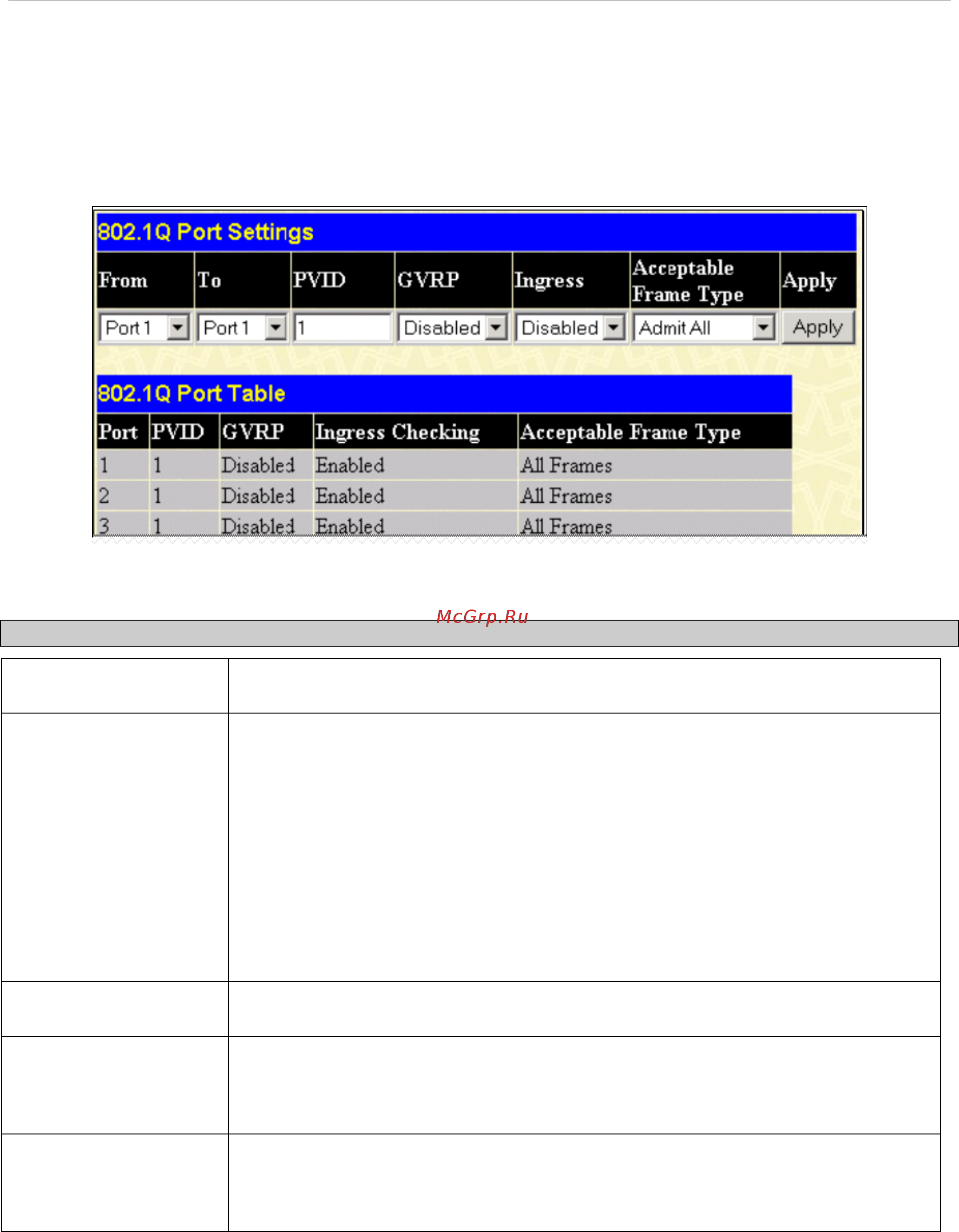 D-Link DES-3828P [80/260] Gvrp setting