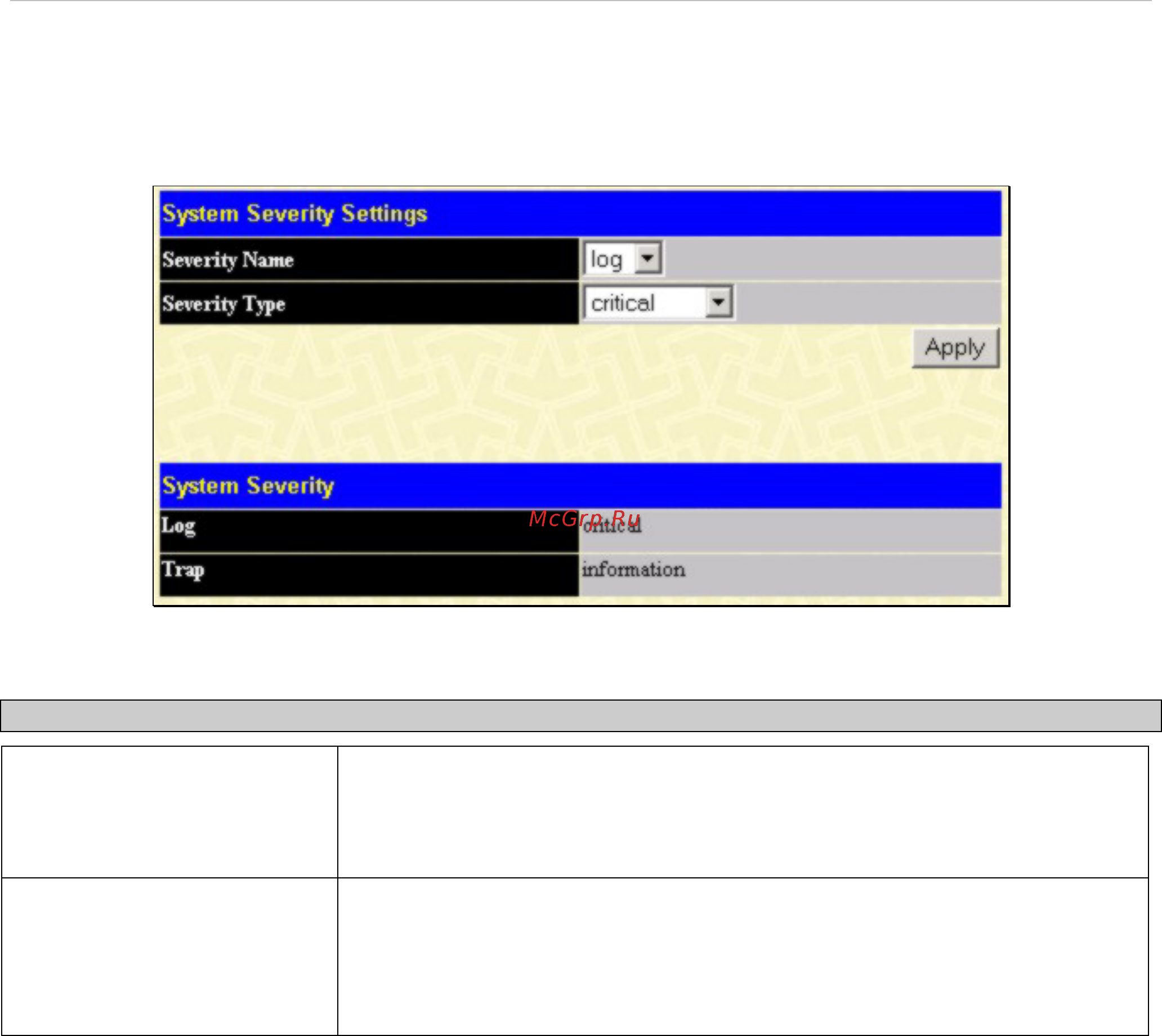D-Link DES-3552P [90/260] System severity alerts
