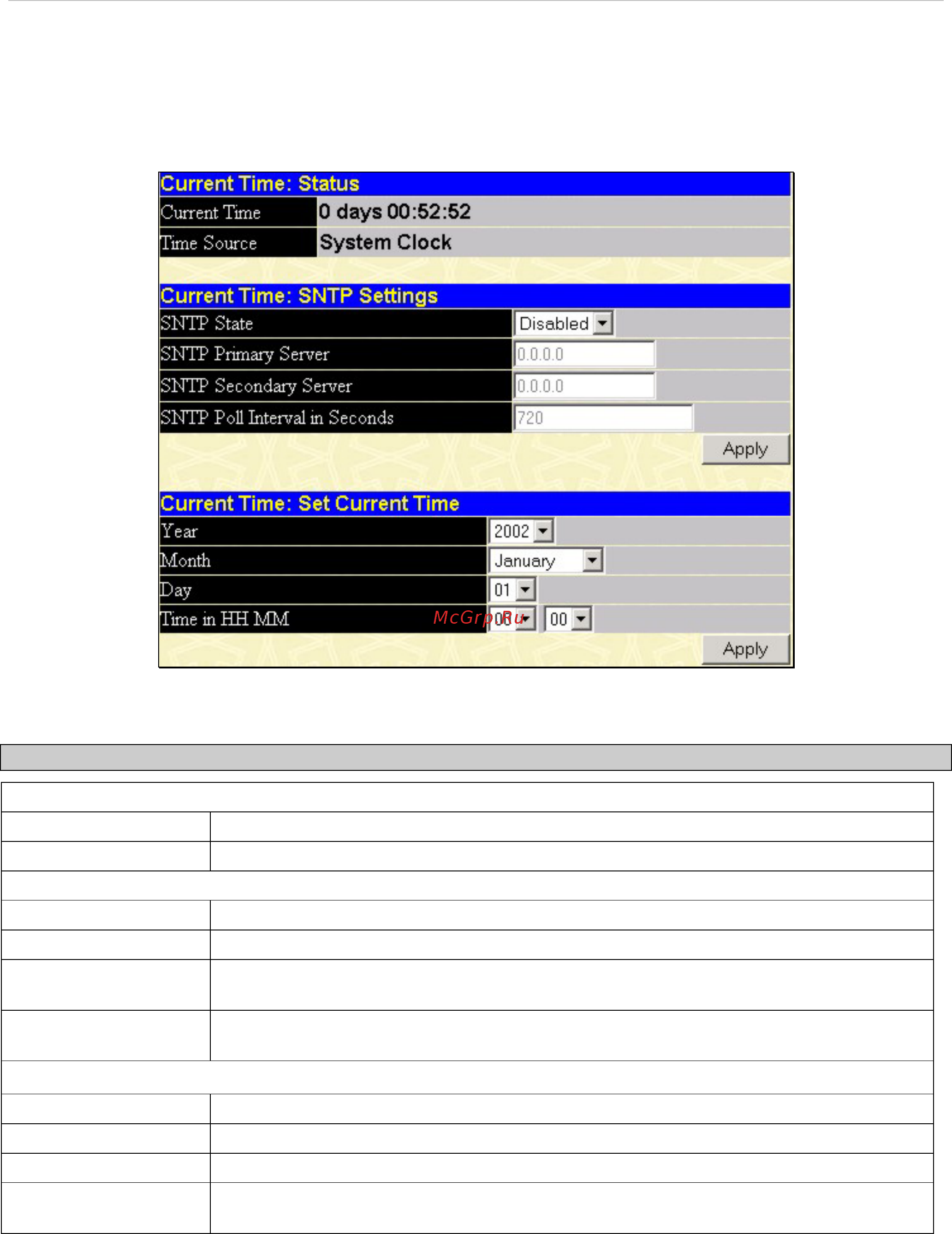 D-Link DES-3552 [93/260] Sntp settings