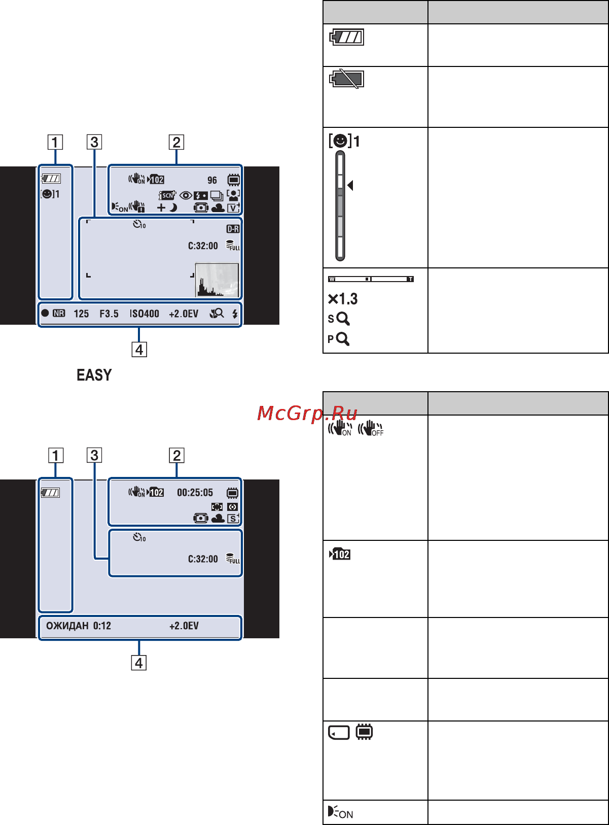 Sony Cyber-Shot DSC-T300 [17/166] Индикаторы на экране