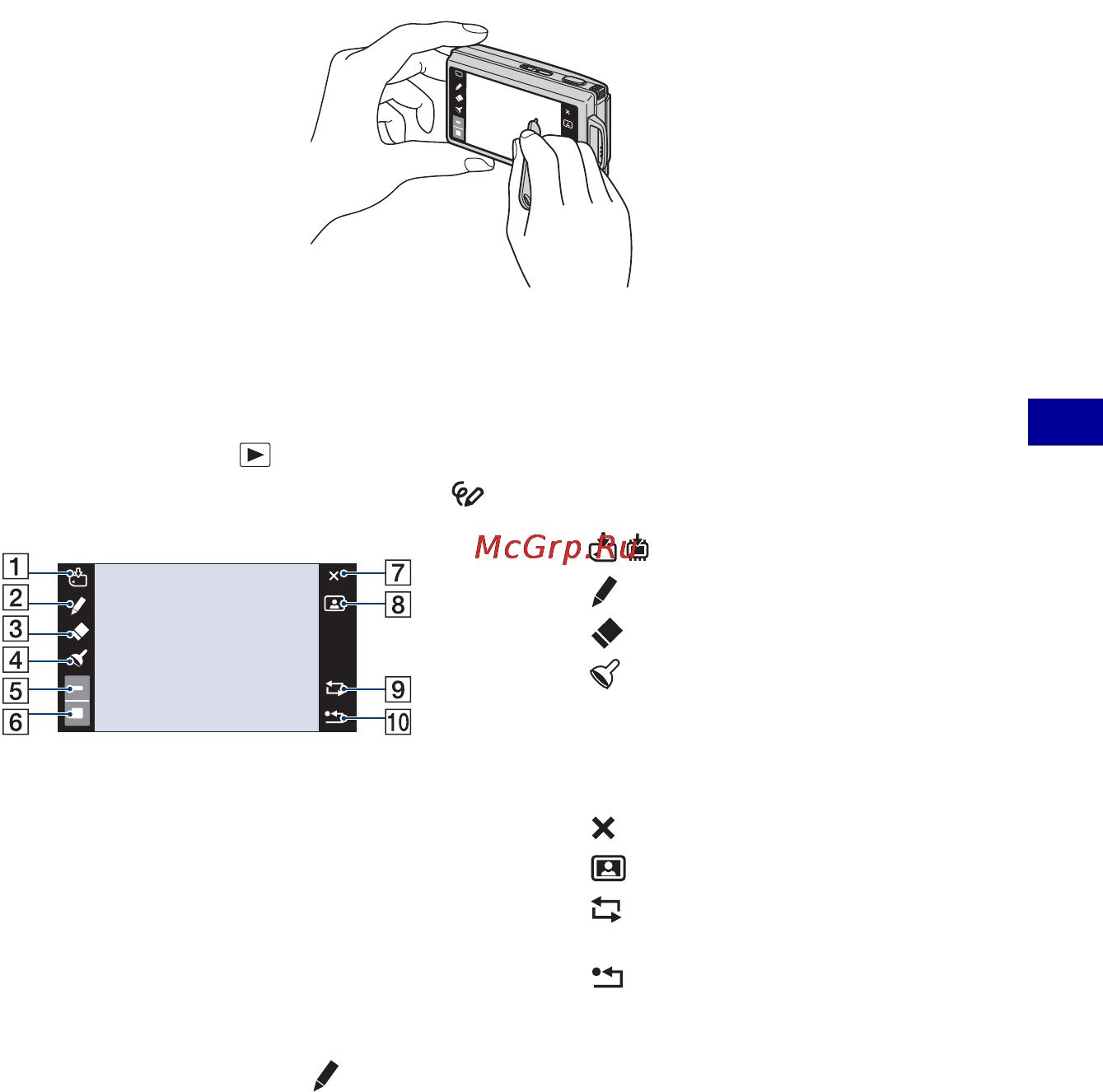 Sony Cyber-Shot DSC-T300 [85/166] Рисование или установка штампов на фотоснимки рисунок