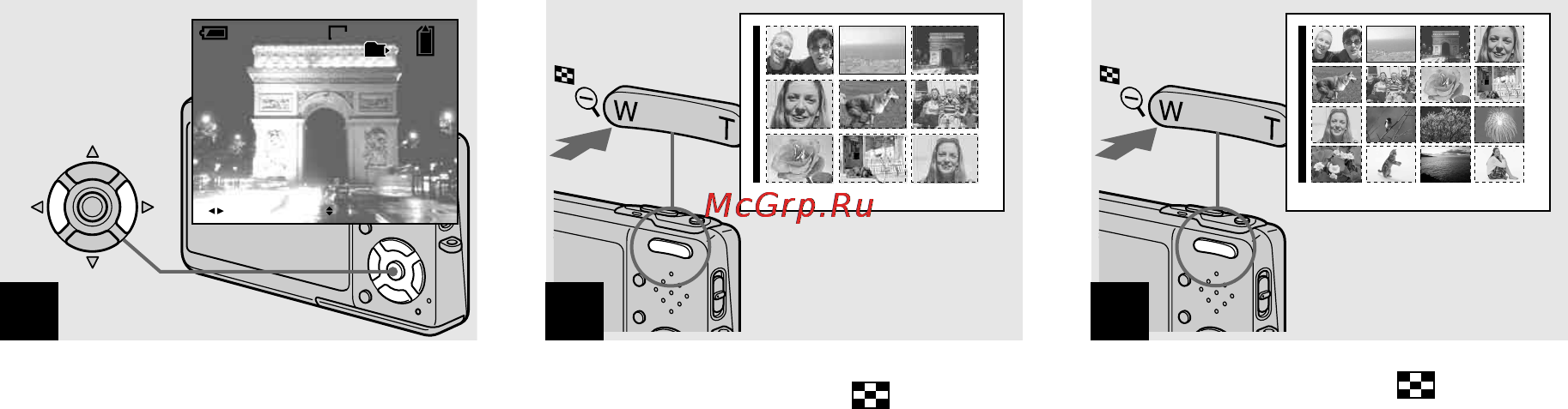 Sony Cyber-Shot DSC-T3 [48/304] Просмотр индексного экрана на девять или шестнадцать изображений
