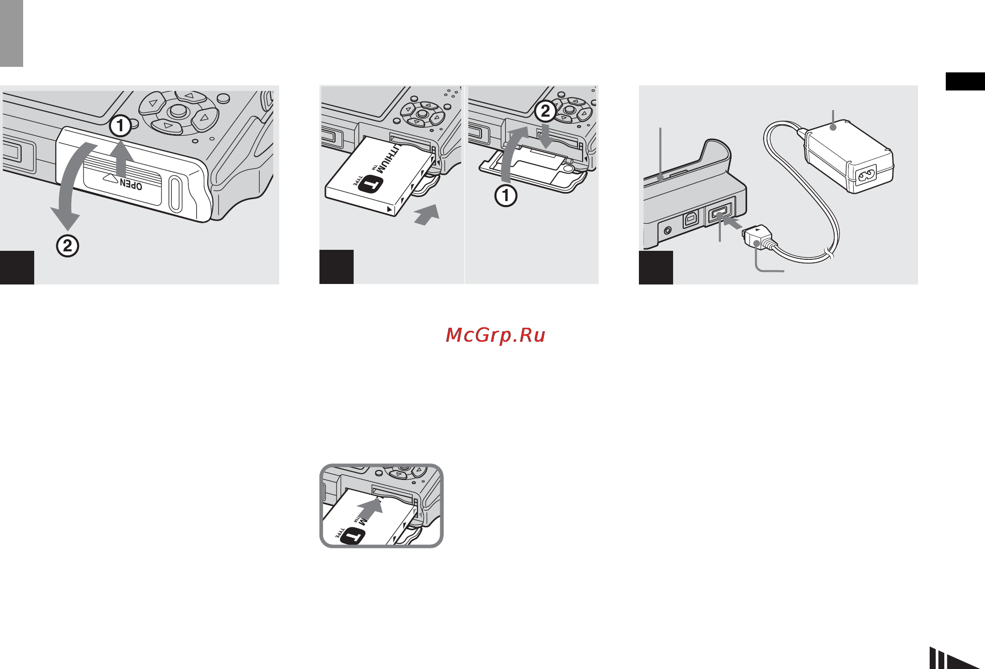 Sony Cyber-Shot DSC-T11 [11/128] Connect the ac adaptor supplied to the dc in jack of the usb cradle supplied