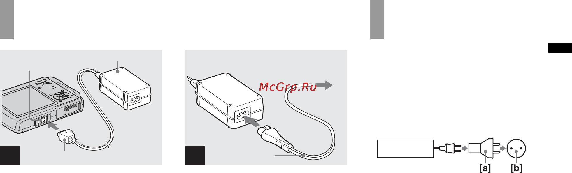 Sony Cyber-Shot DSC-T11 [15/128] Connect the ac adaptor supplied to the multi connector of the camera