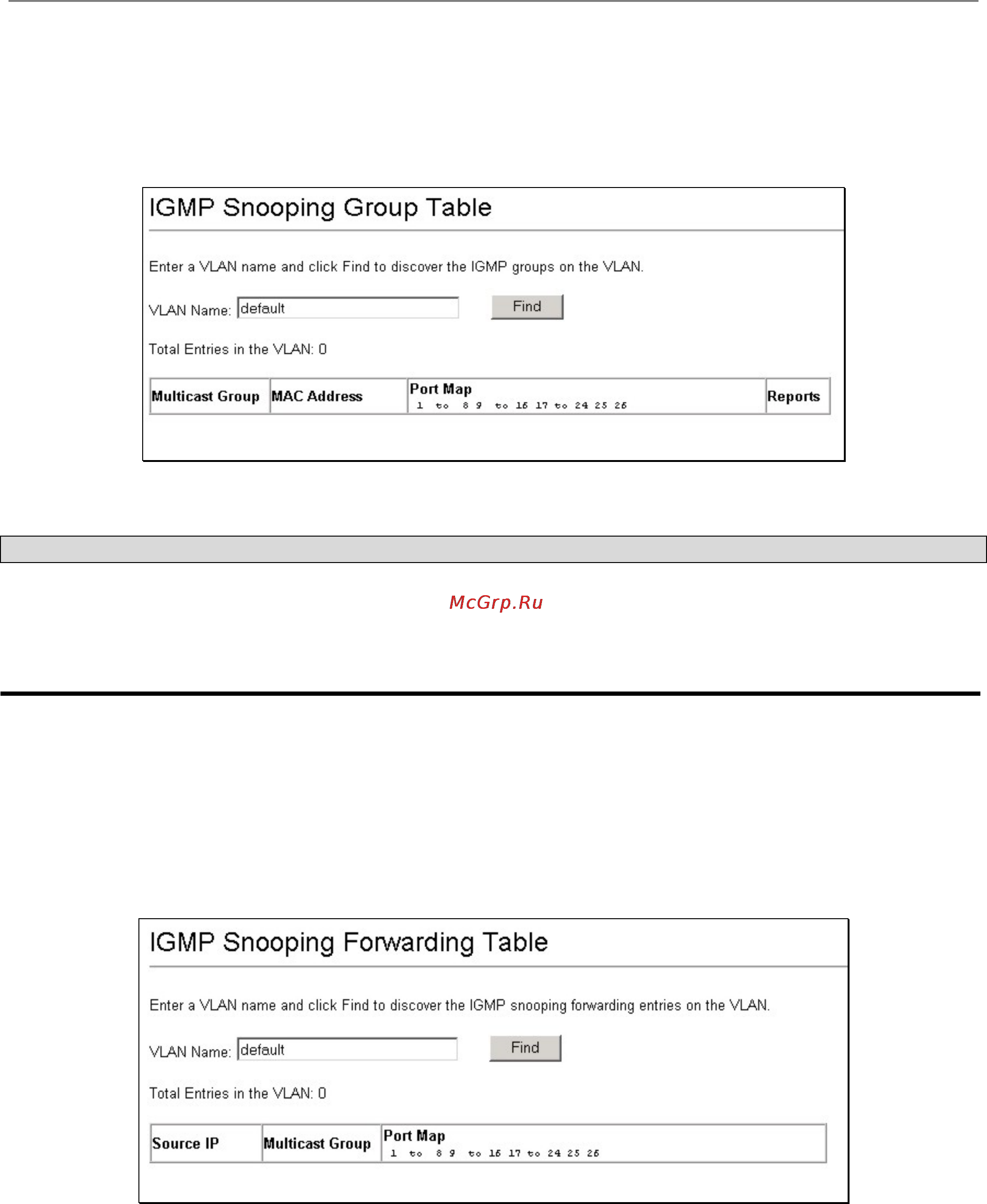 D-Link DES-3326S [132/242] Igmp snooping forwarding table