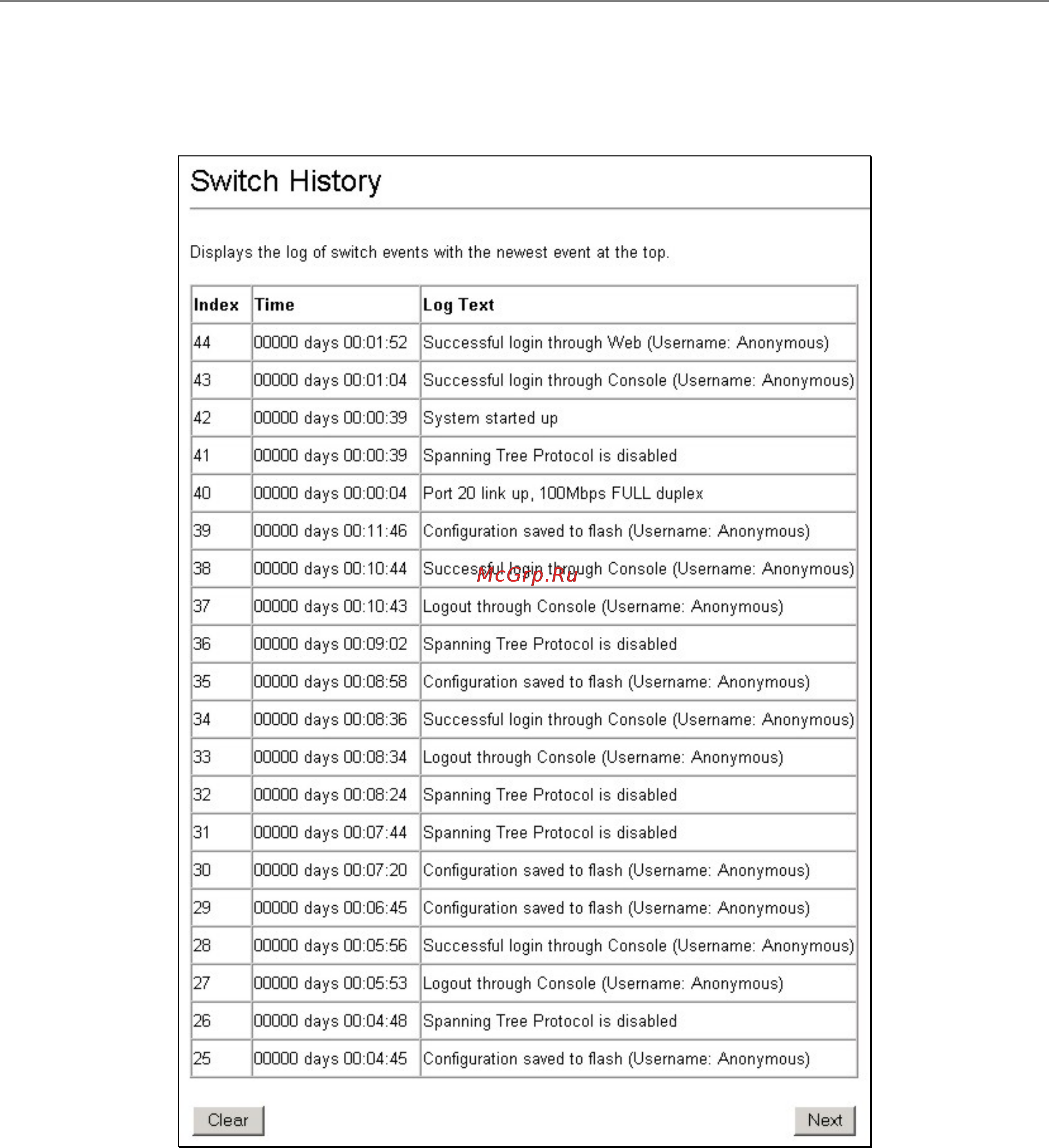 D-Link DES-3226S [135/242] Switch history