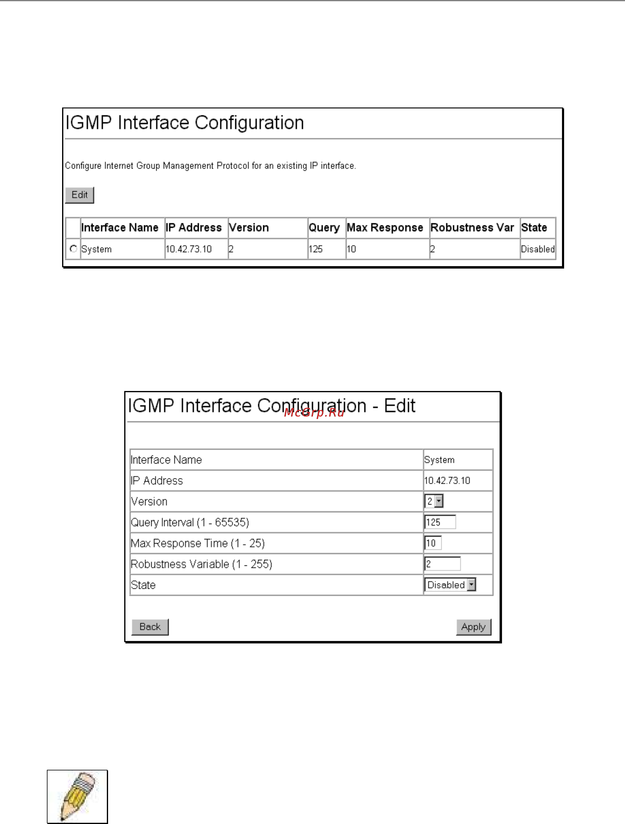D-Link DES-3226S [158/242] Igmp interface configuration