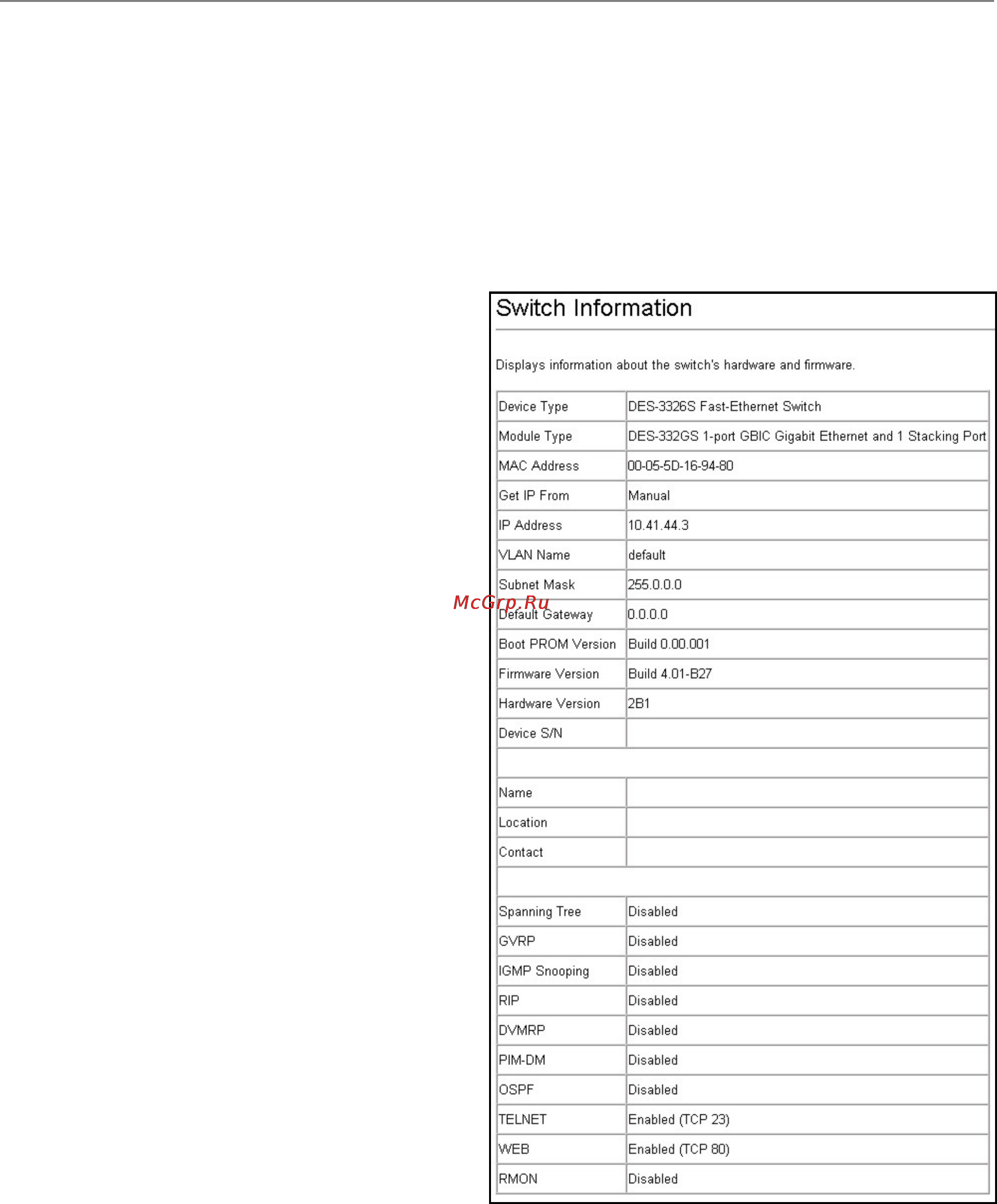 D-Link DES-3226S [44/242] Basic setup