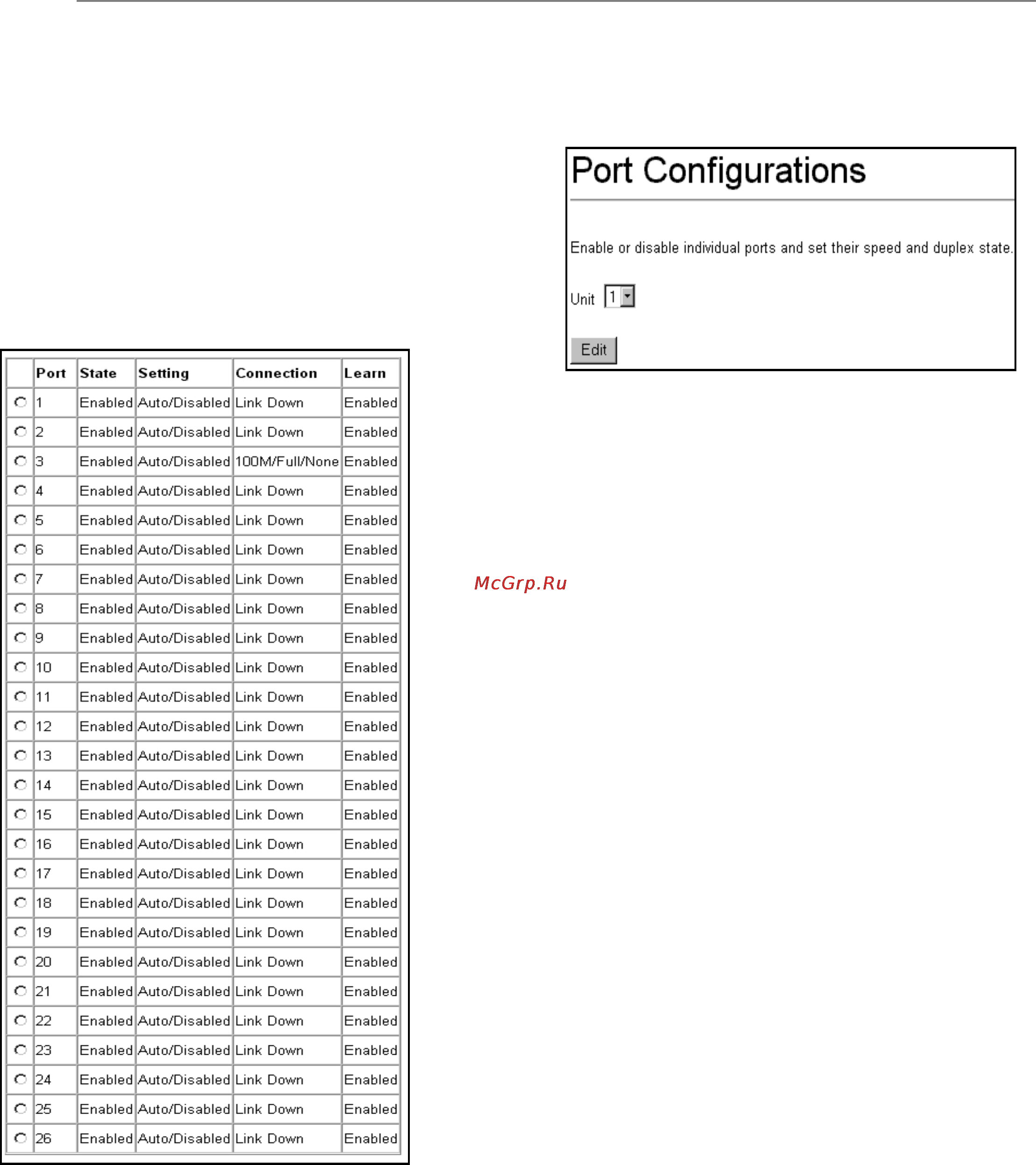 D-Link DES-3226S [56/242] Configure ports