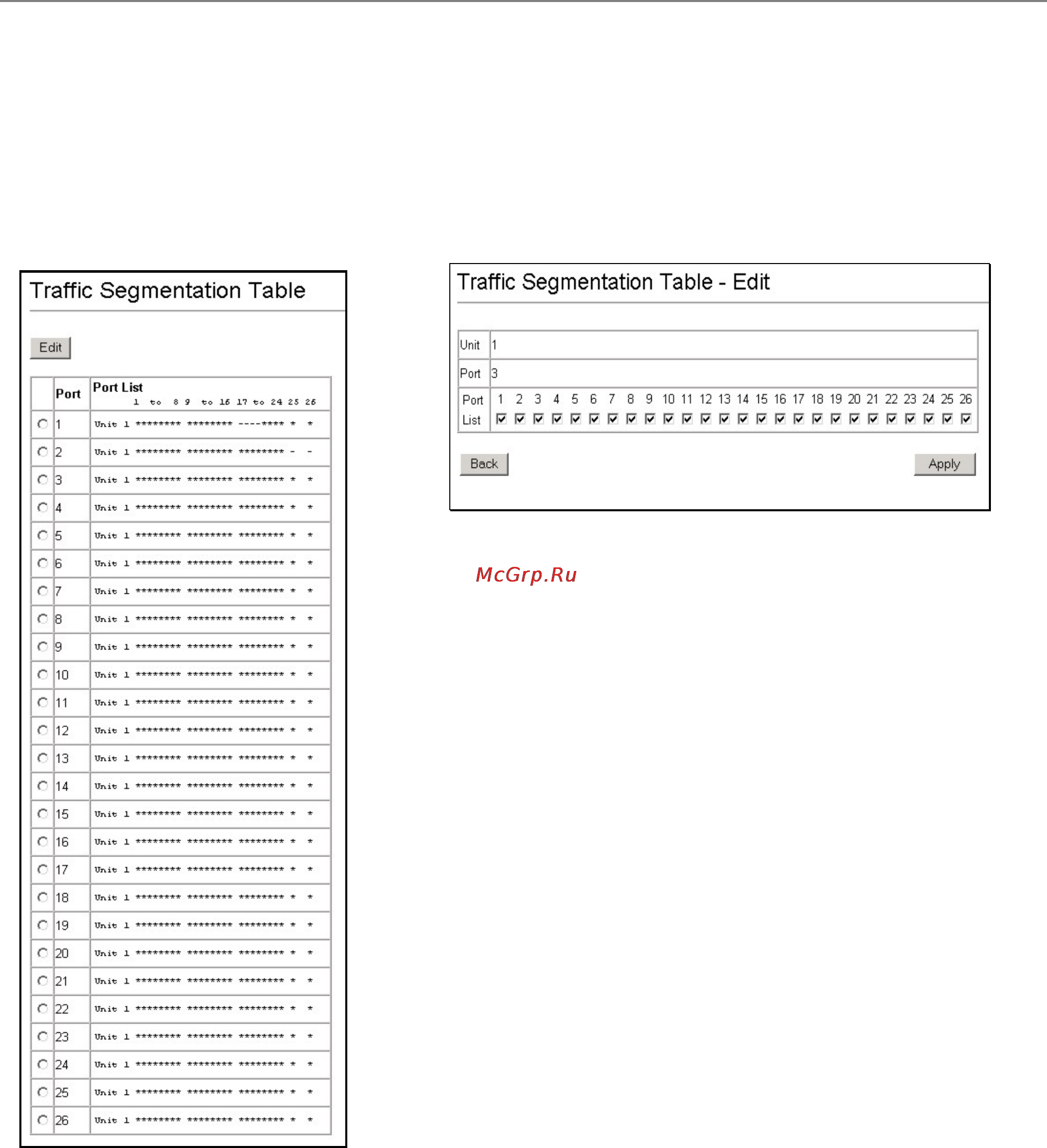 D-Link DES-3226S [60/242] Traffic segmentation