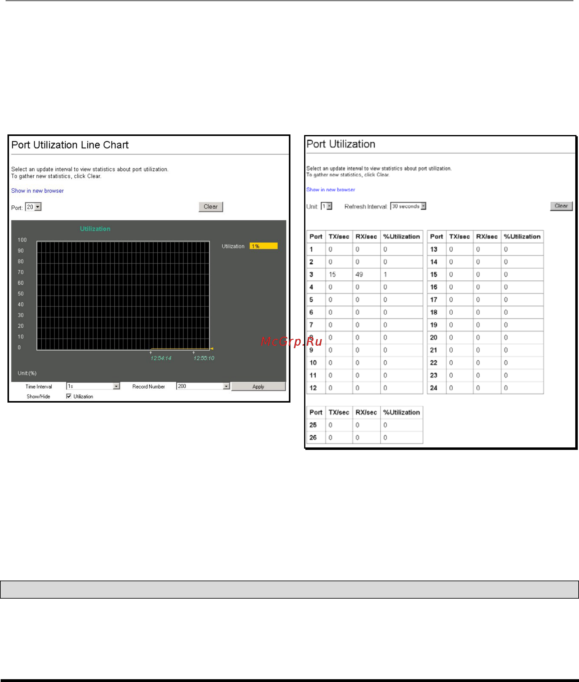 D-Link DES-3326SR [118/240] Port utilization statistics