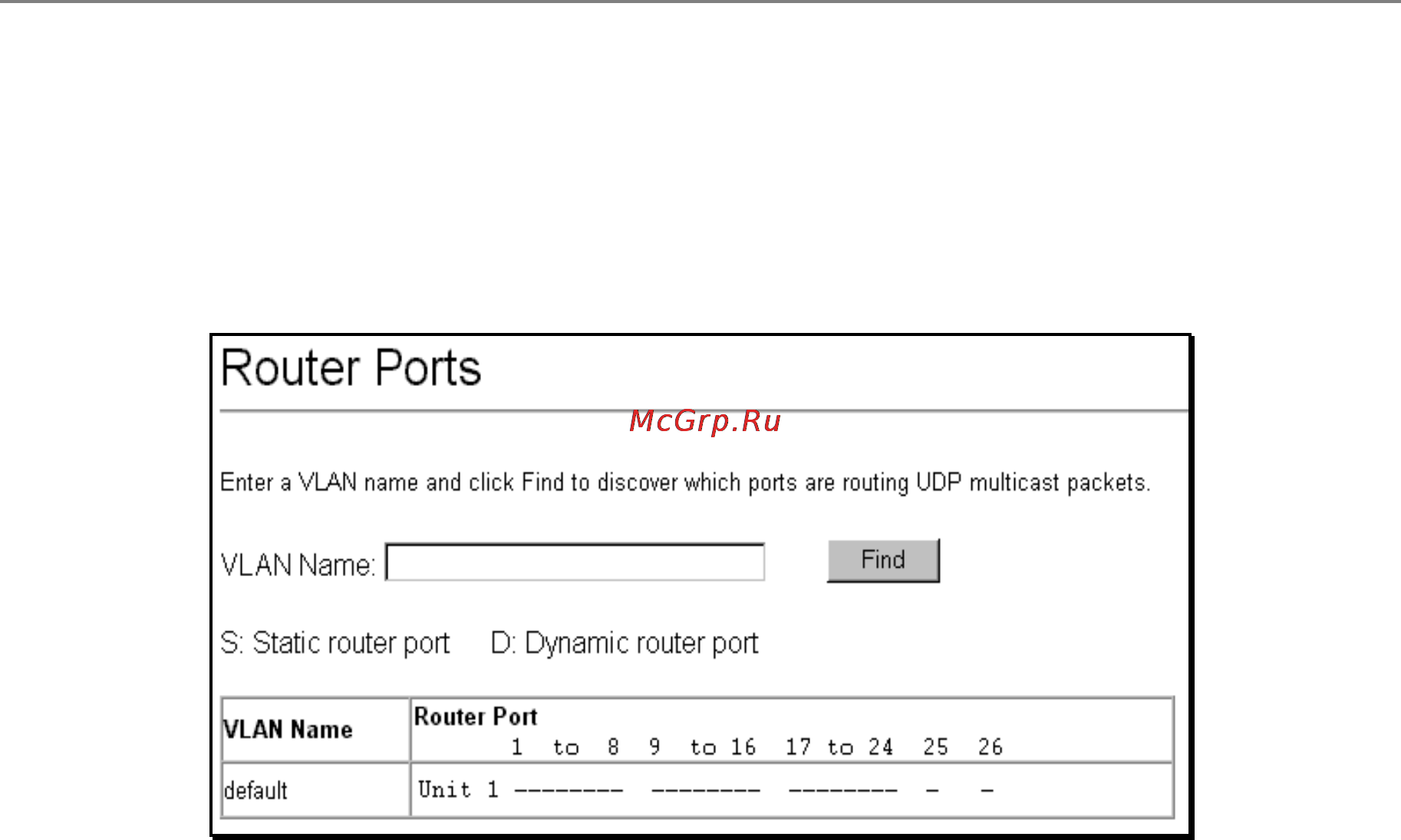 D-Link DES-3326SR [130/240] Router ports