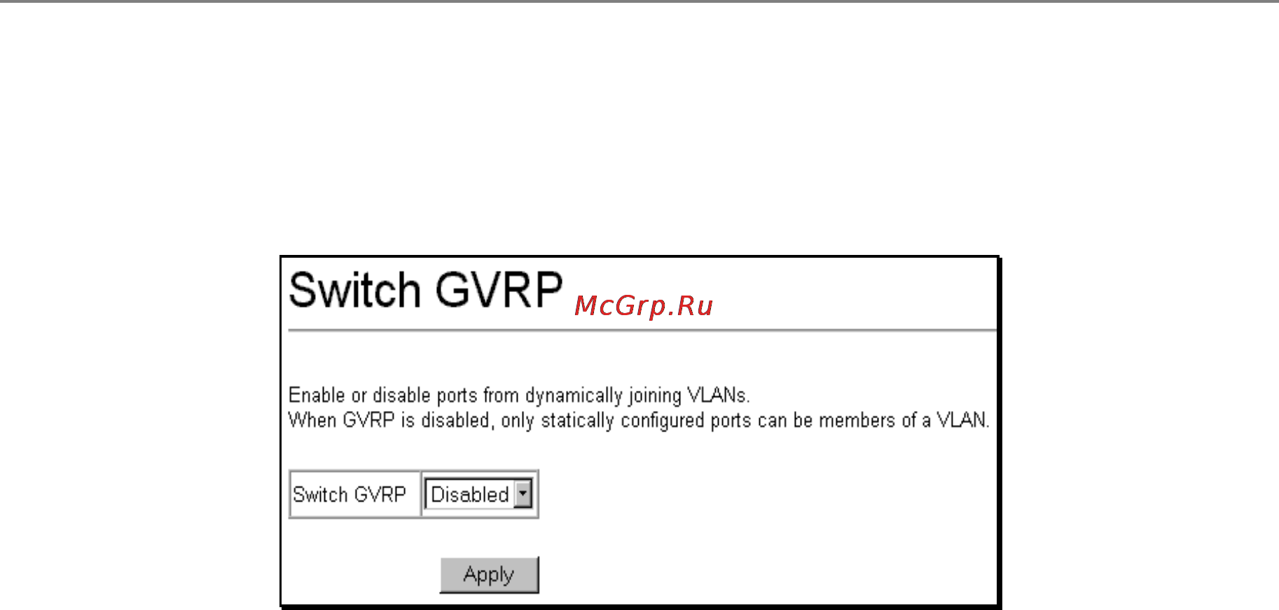 D-Link DES-3326SR [150/240] Switch gvrp