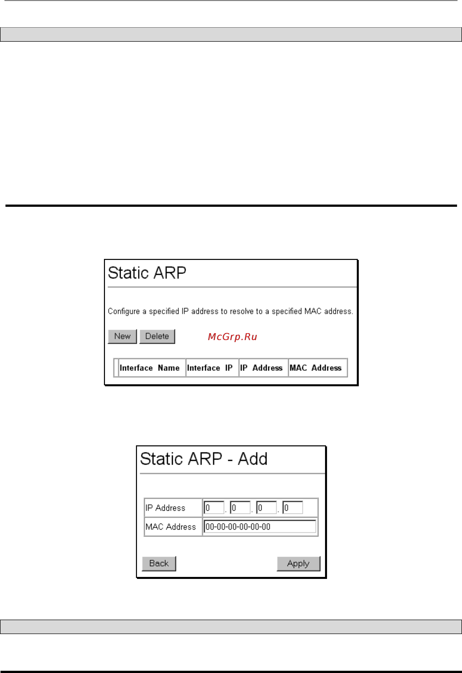 D-Link DES-3326SR [163/240] Configure static arp