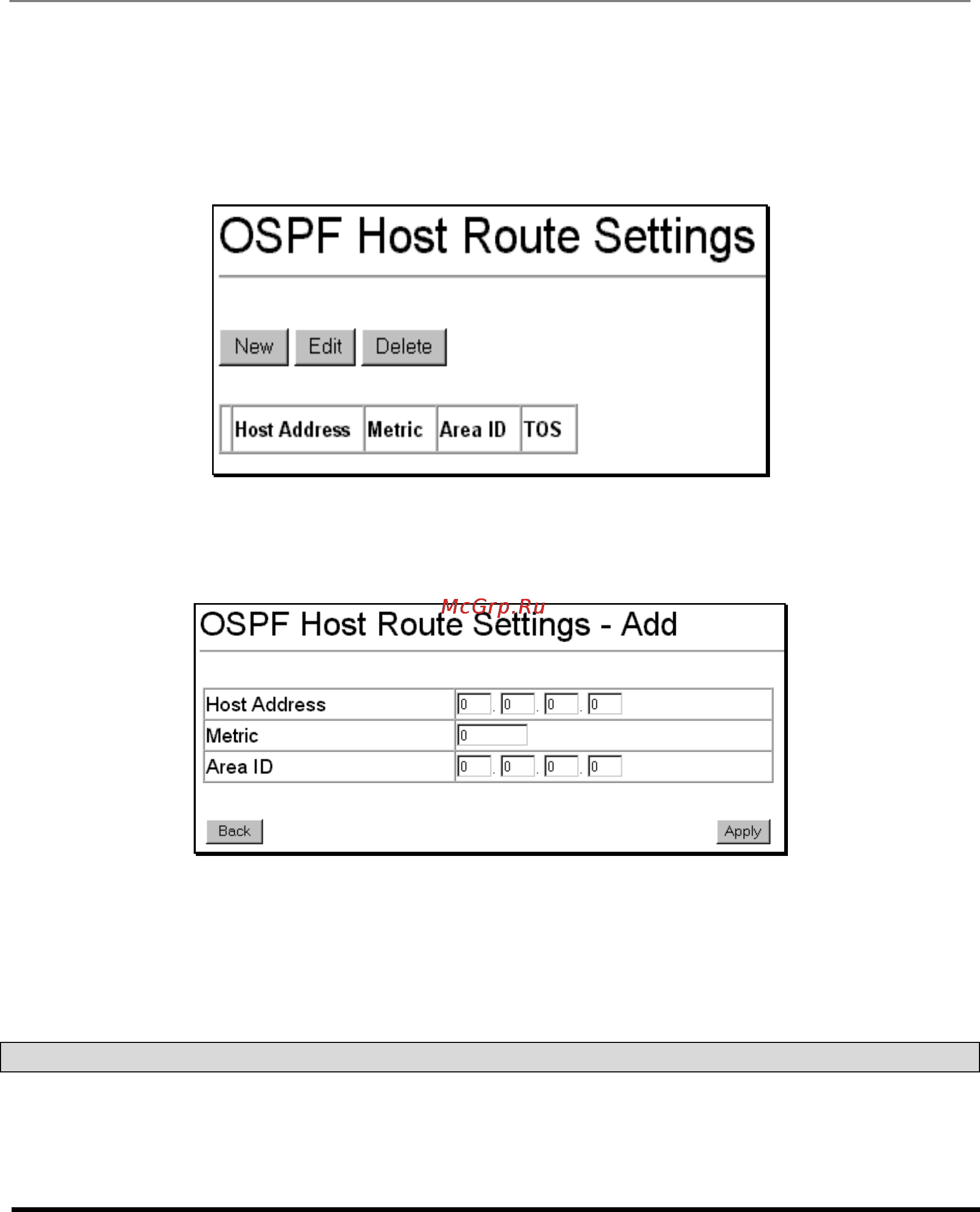 D-Link DES-3326SR [192/240] Ospf host route settings