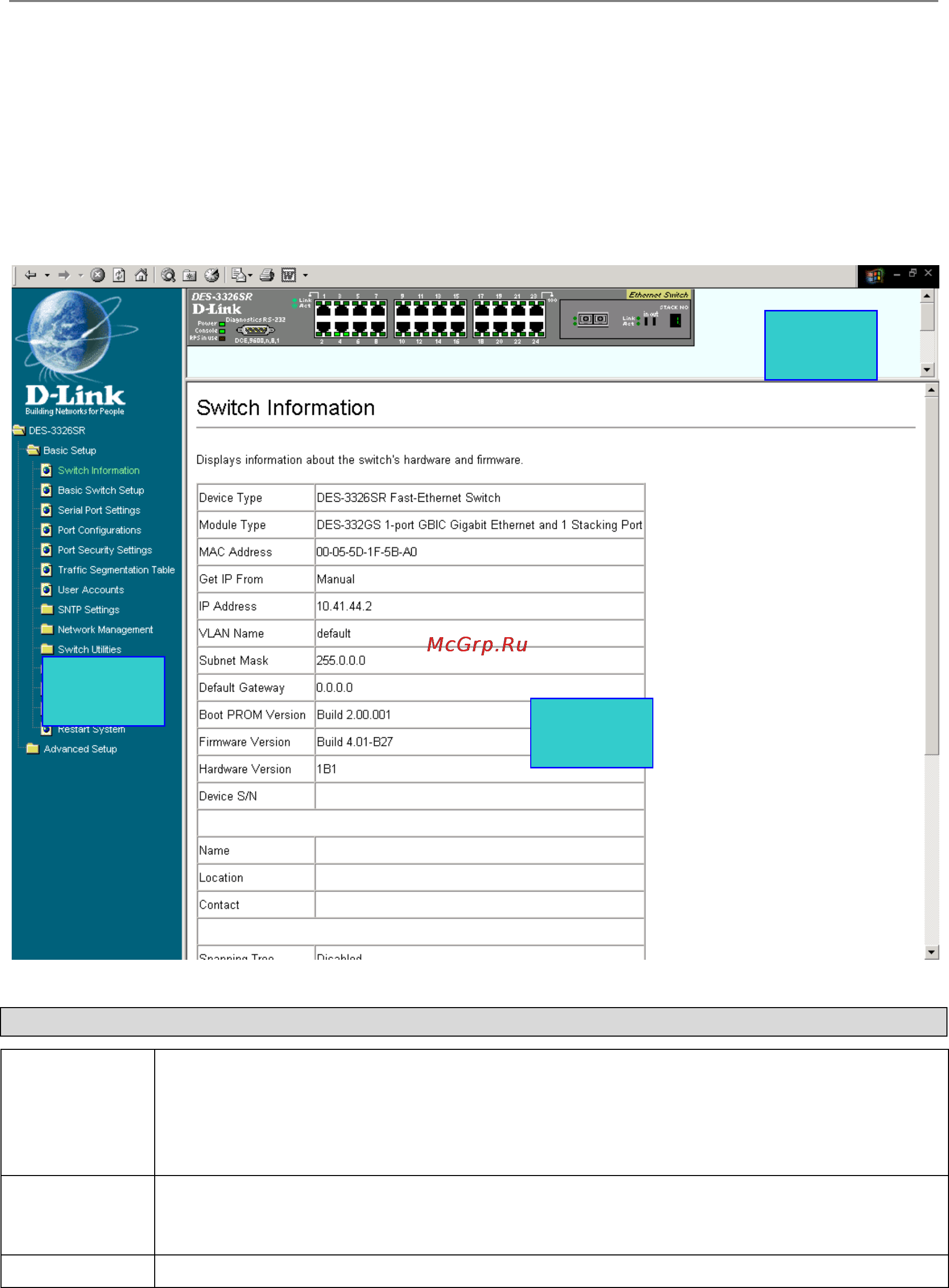 D-Link DES-3326SR [43/240] Web based user interface