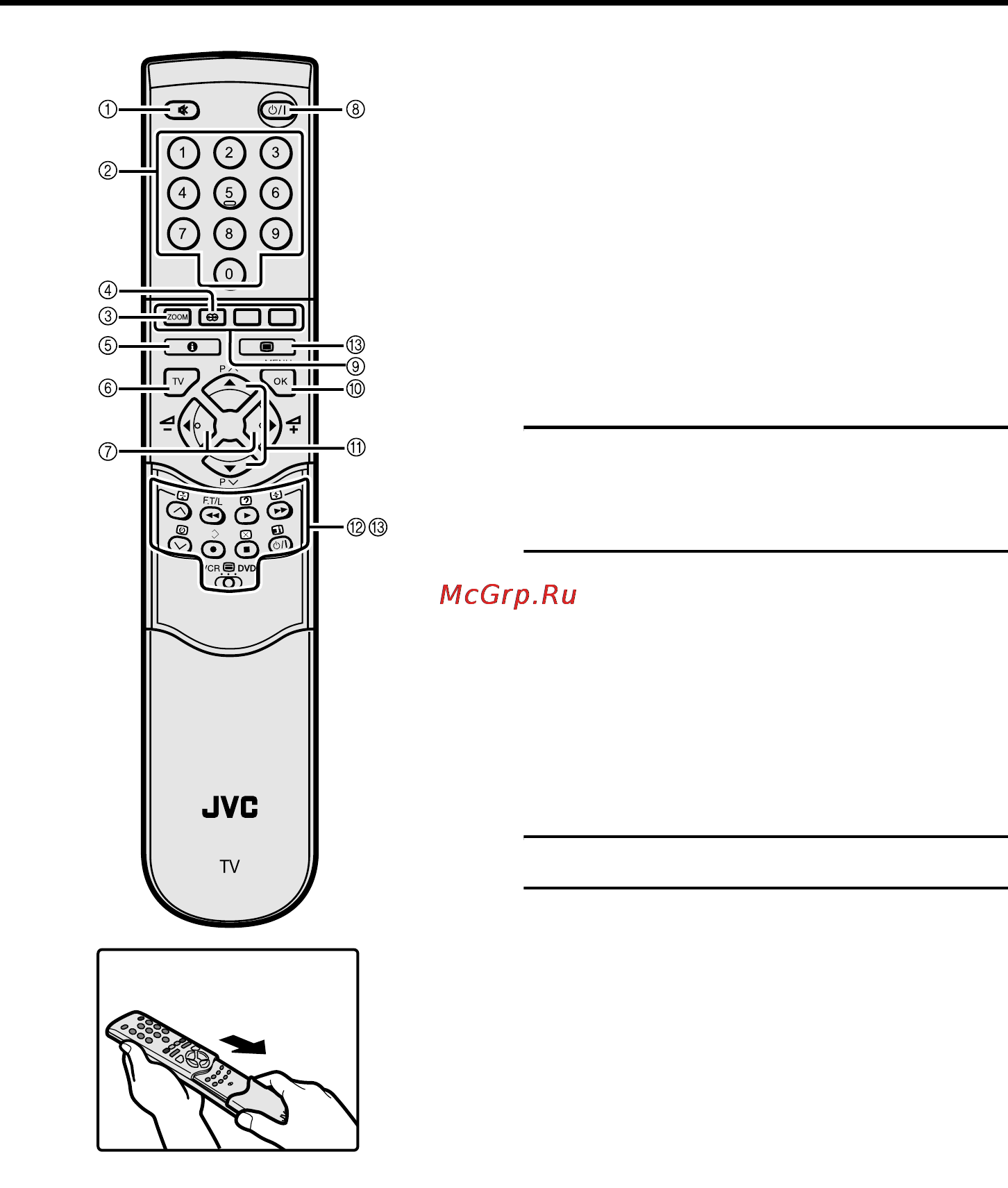 JVC AV-28X37SUE [58/281] Przyciski i funkcje pilota zdalnego sterowania