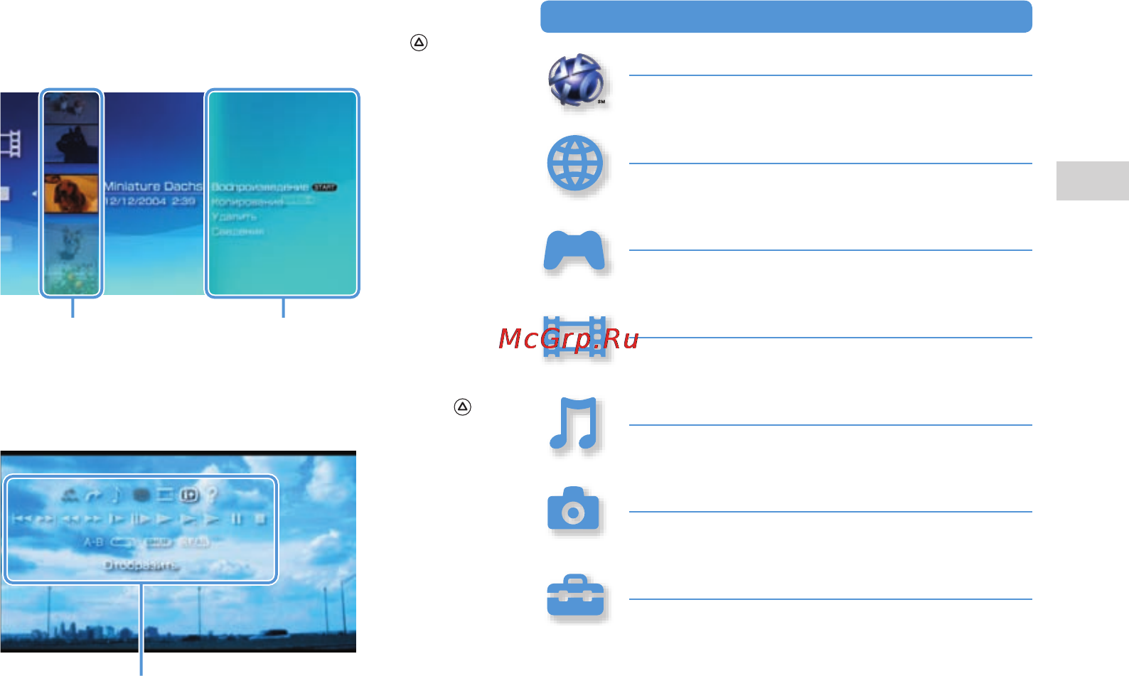Sony PSP GО-1008 Black Rus [21/57] Основные операции