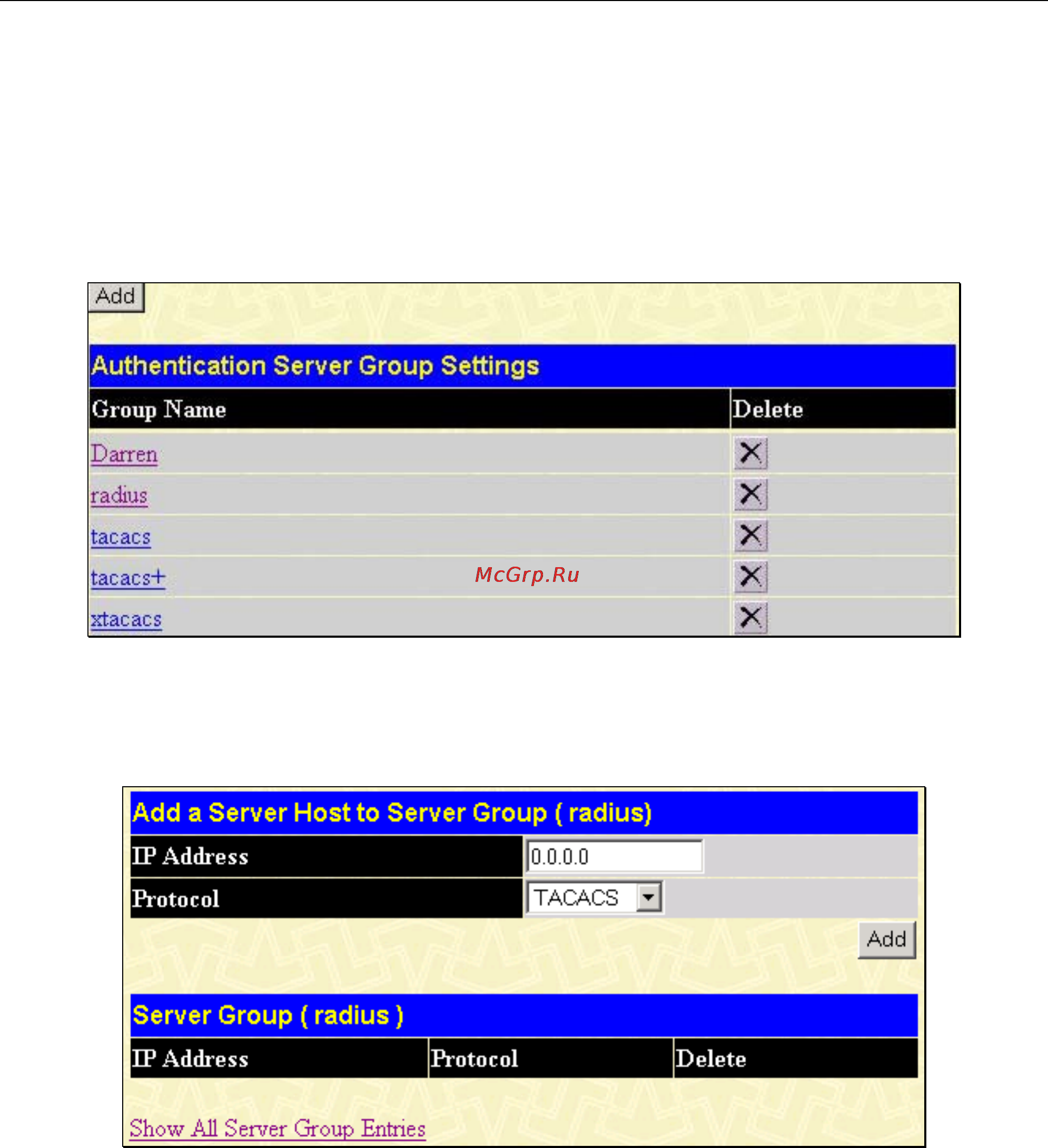 D-Link DGS-3212SR [144/224] Authentication server group