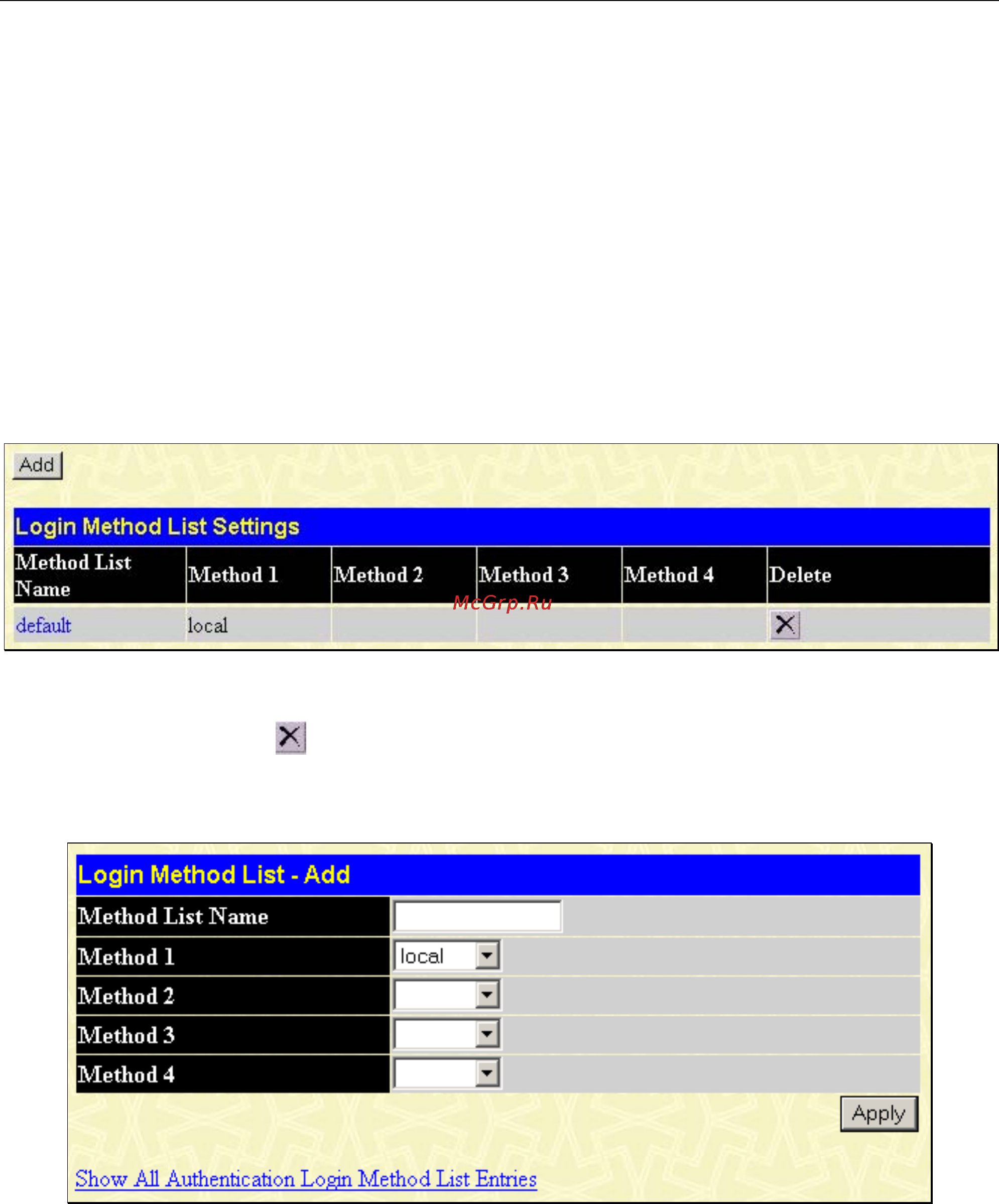 D-Link DGS-3212SR [148/224] Login method lists