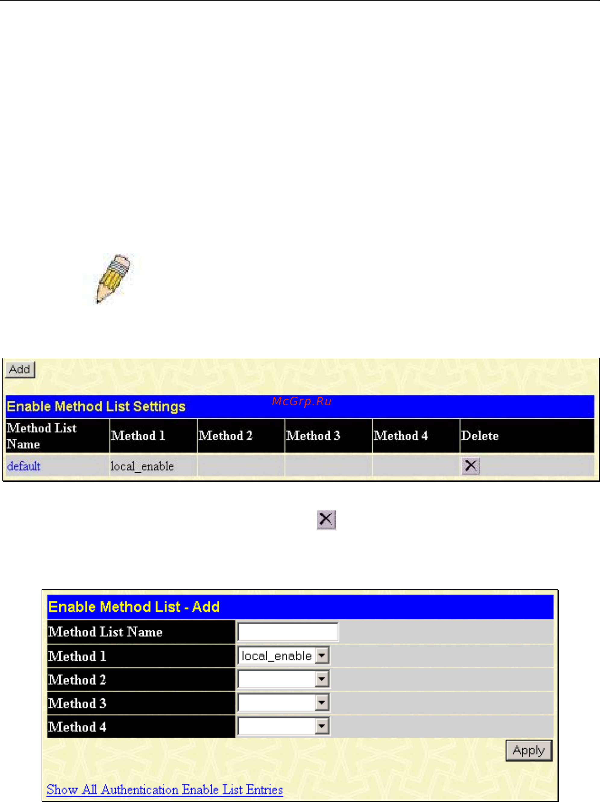 D-Link DGS-3212SR [150/224] Enable method lists