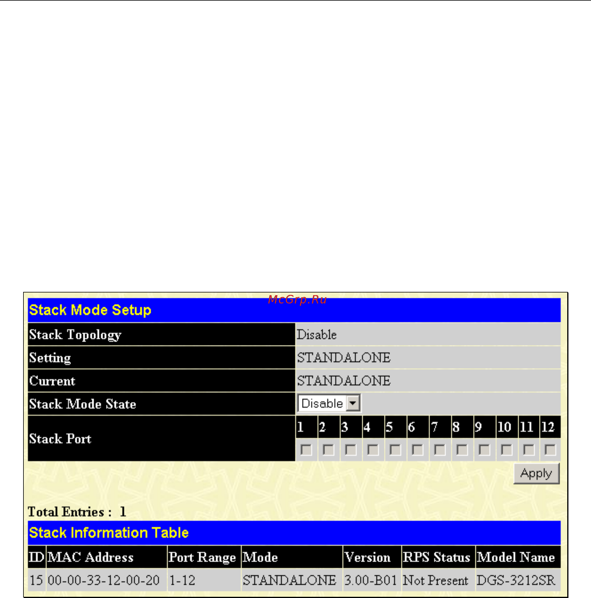 D-Link DGS-3212SR [46/224] Switch stack management