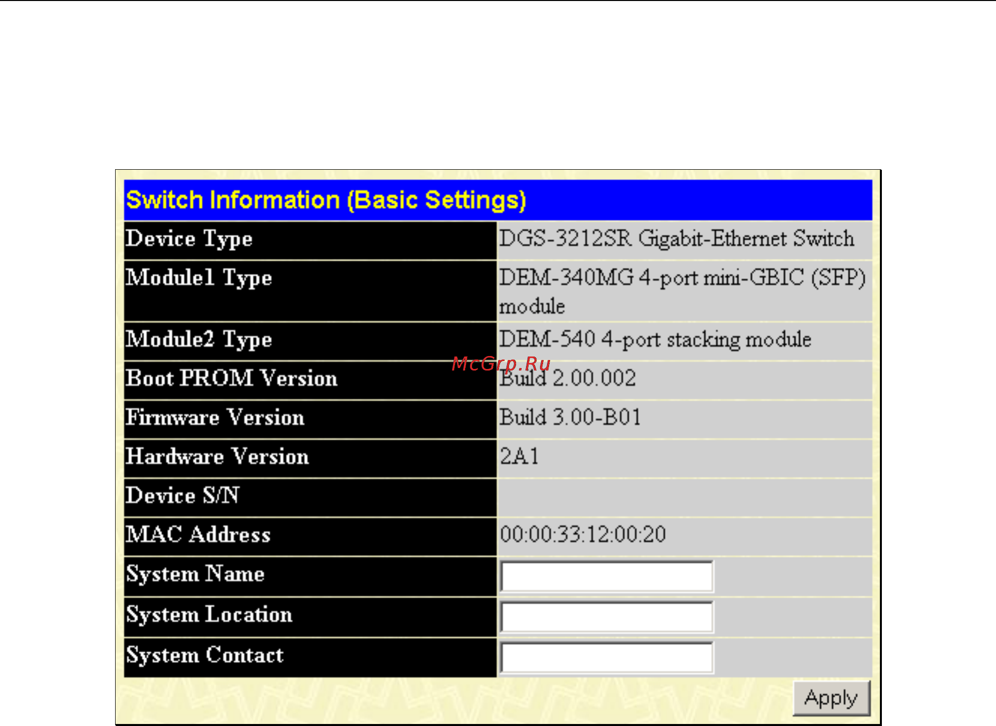 D-Link DGS-3212SR [50/224] Ip address
